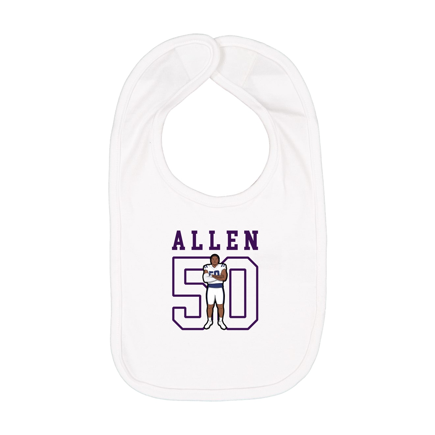 Infant Bib — Shirsey in White