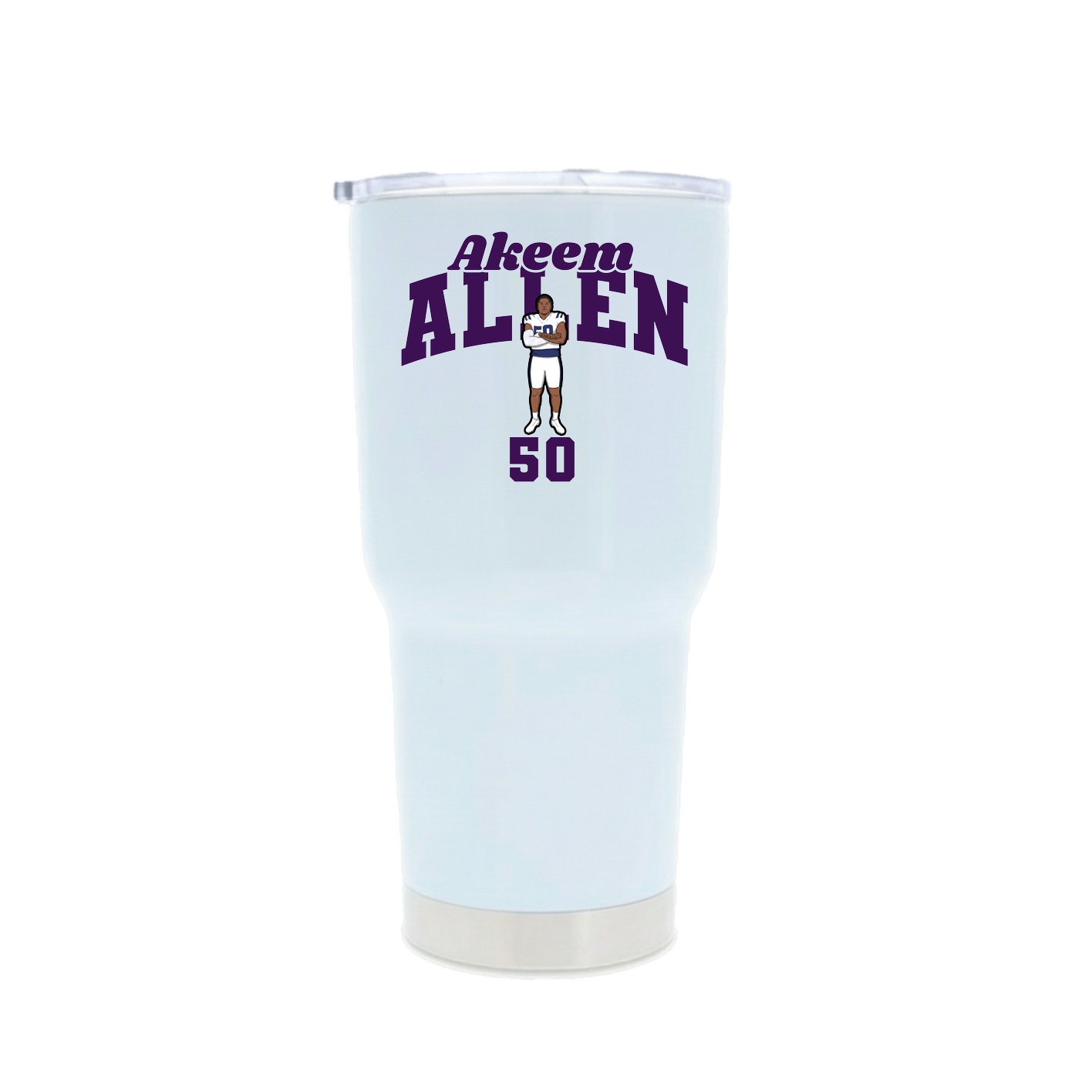 30oz Stainless Steel Tumbler — Signature Arch in White