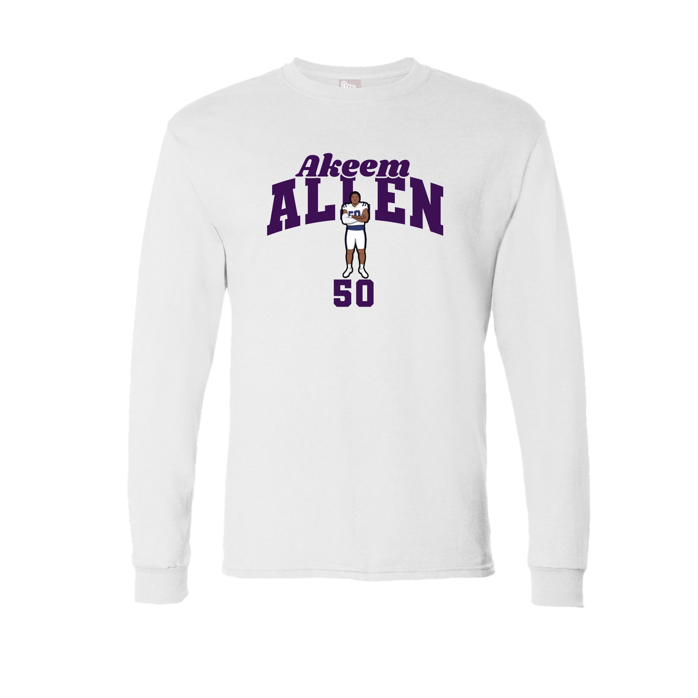 Long Sleeve Tee — Signature Arch in White
