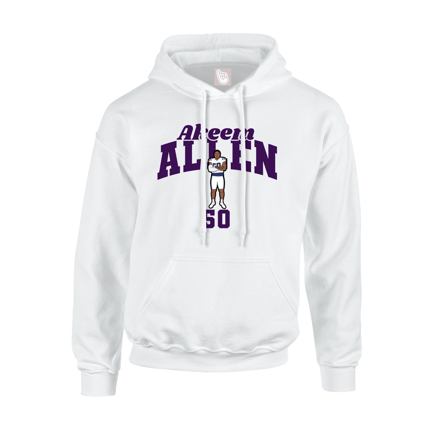 Youth Hoodie — Signature Arch in White
