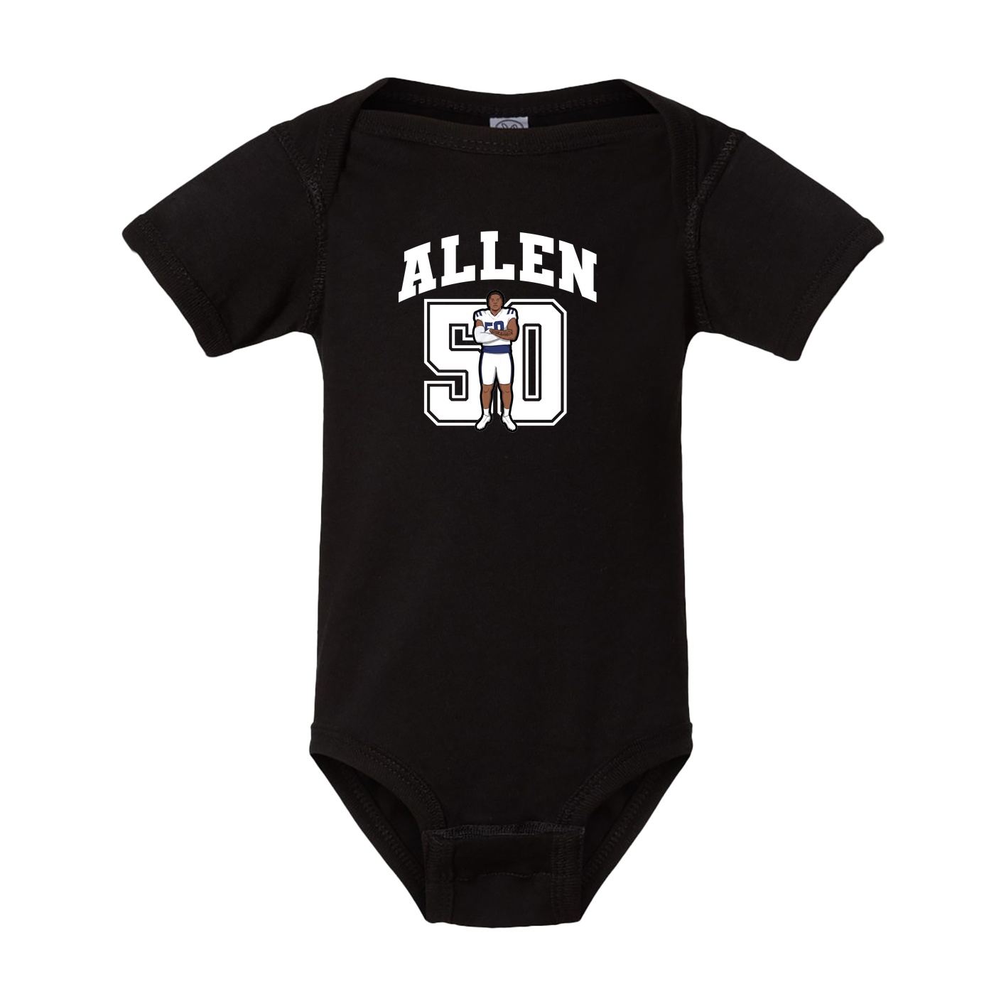 Baby Onesie — Number in Black
