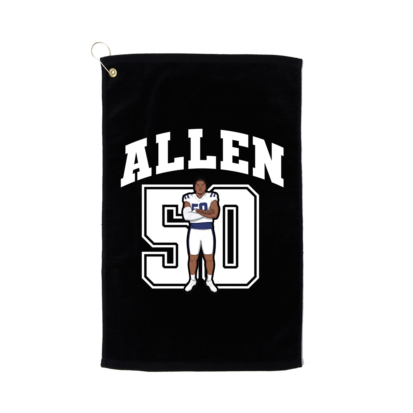 Golf Towel — Number in Black