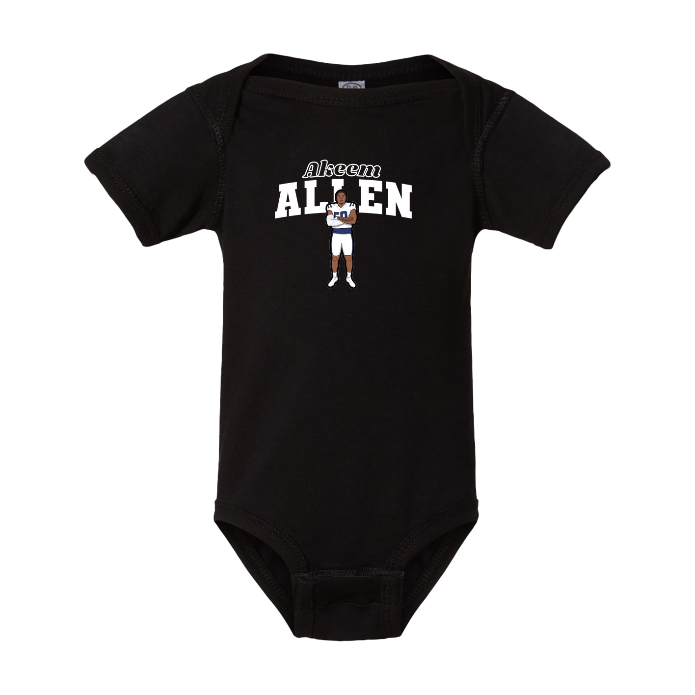 Baby Onesie — Name Arch in Black