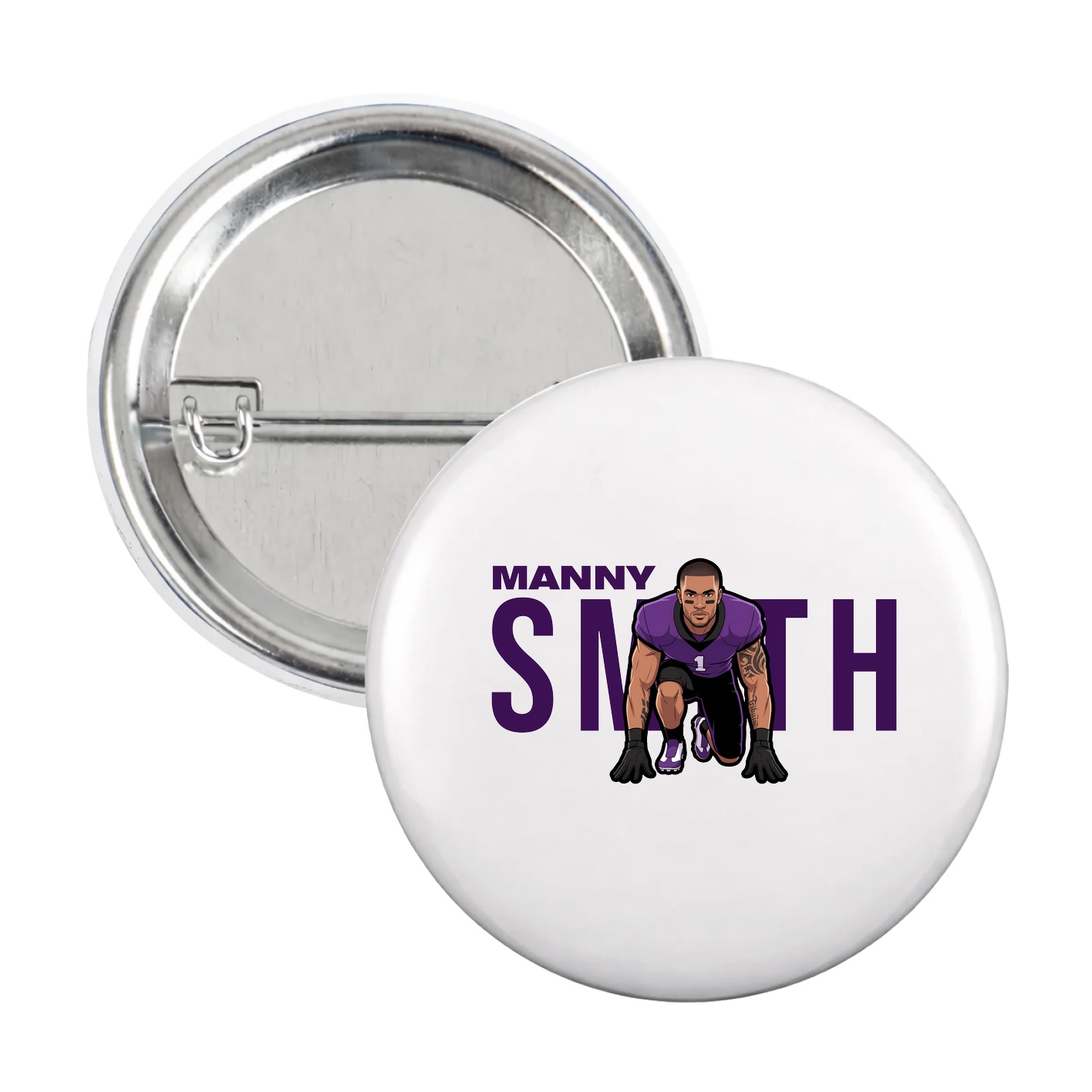 Game Day Button — Player Name in White