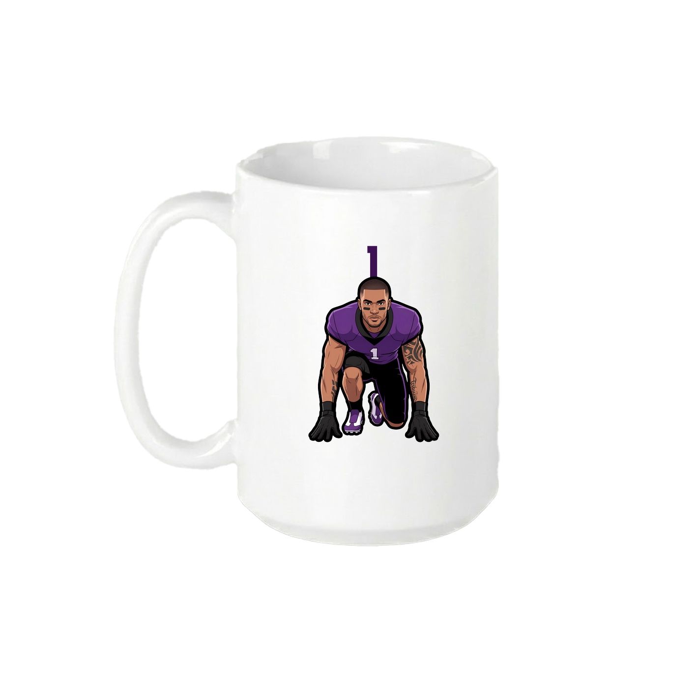 15oz Coffee Mug — Number Top in White