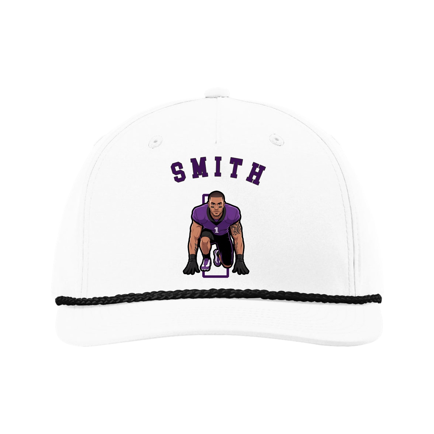 Five-Panel Classic Rope Cap — Shirsey Arch in White