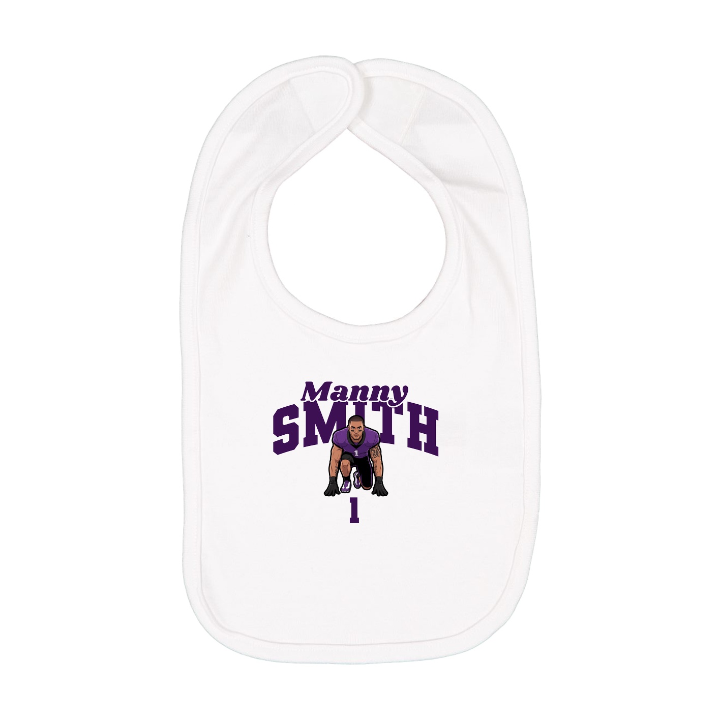 Infant Bib — Signature Arch in White