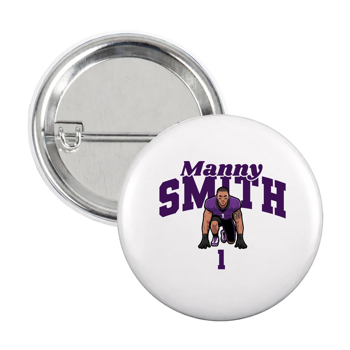 Game Day Button — Signature Arch in White