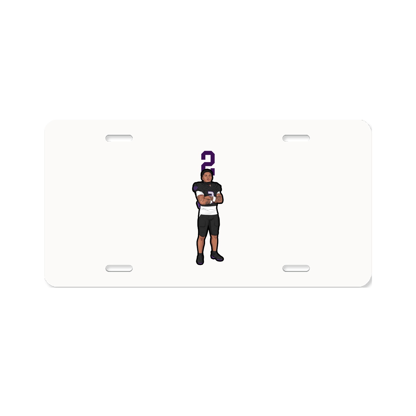 License Plate — Number Top in Classic