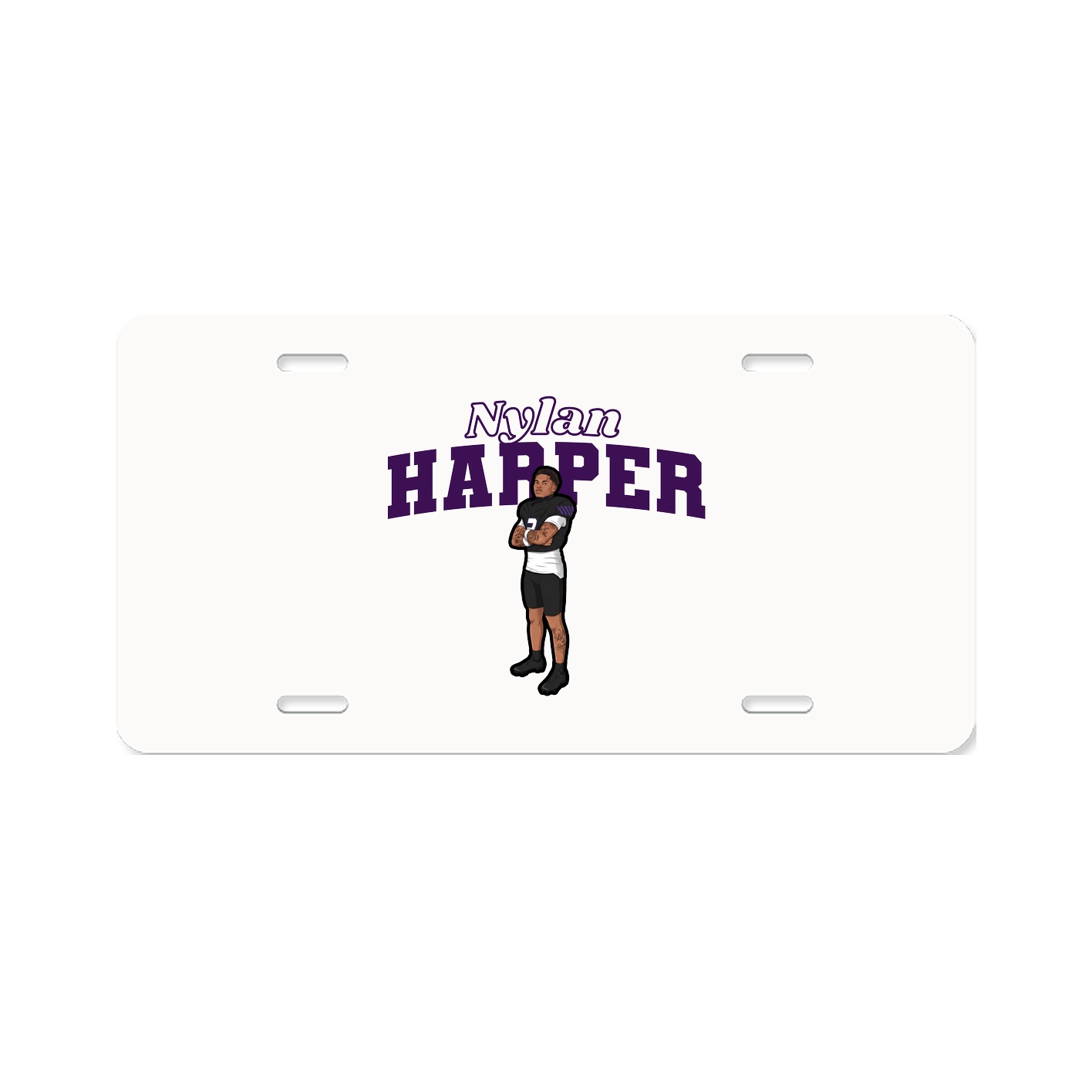 License Plate — Name Arch in Classic