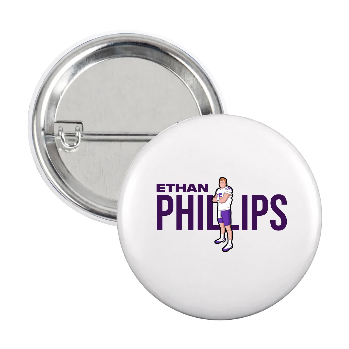 Game Day Button — Player Name in White
