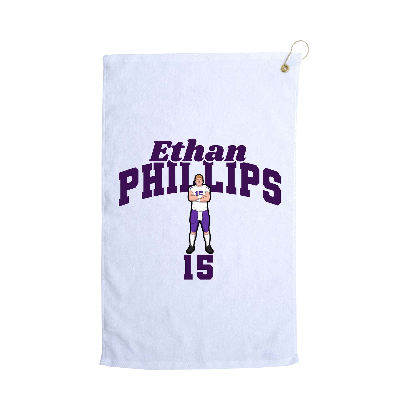 Golf Towel — Signature Arch in White