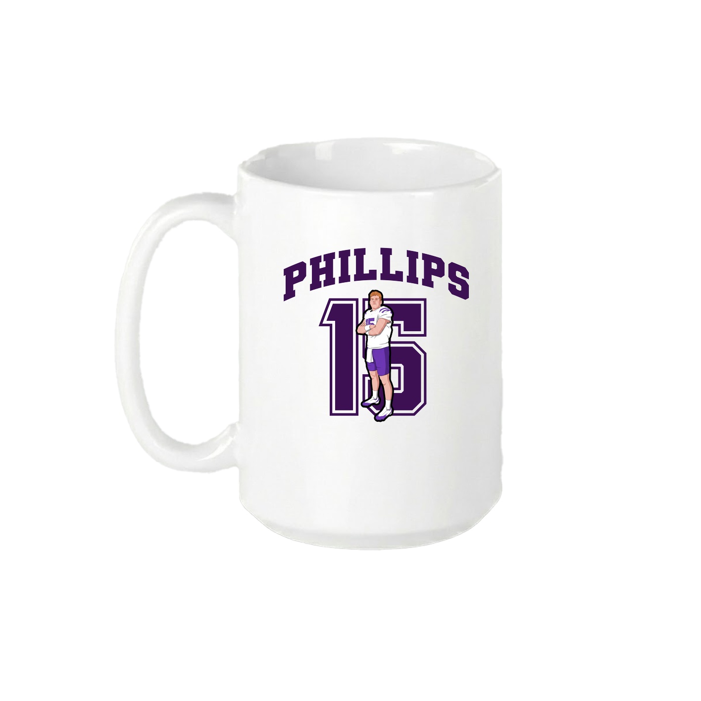 15oz Coffee Mug — Number in White