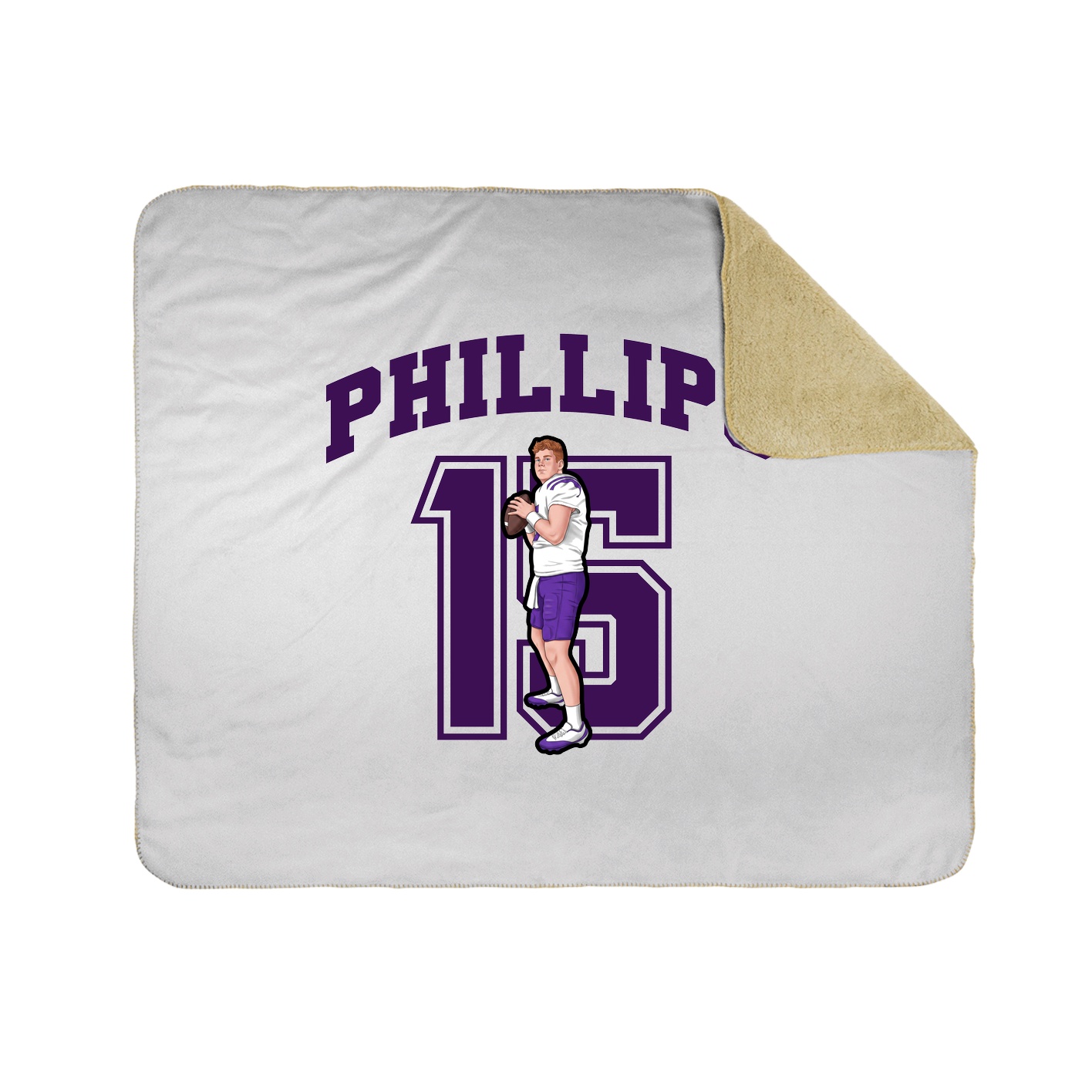 Throw Blanket — Number in White