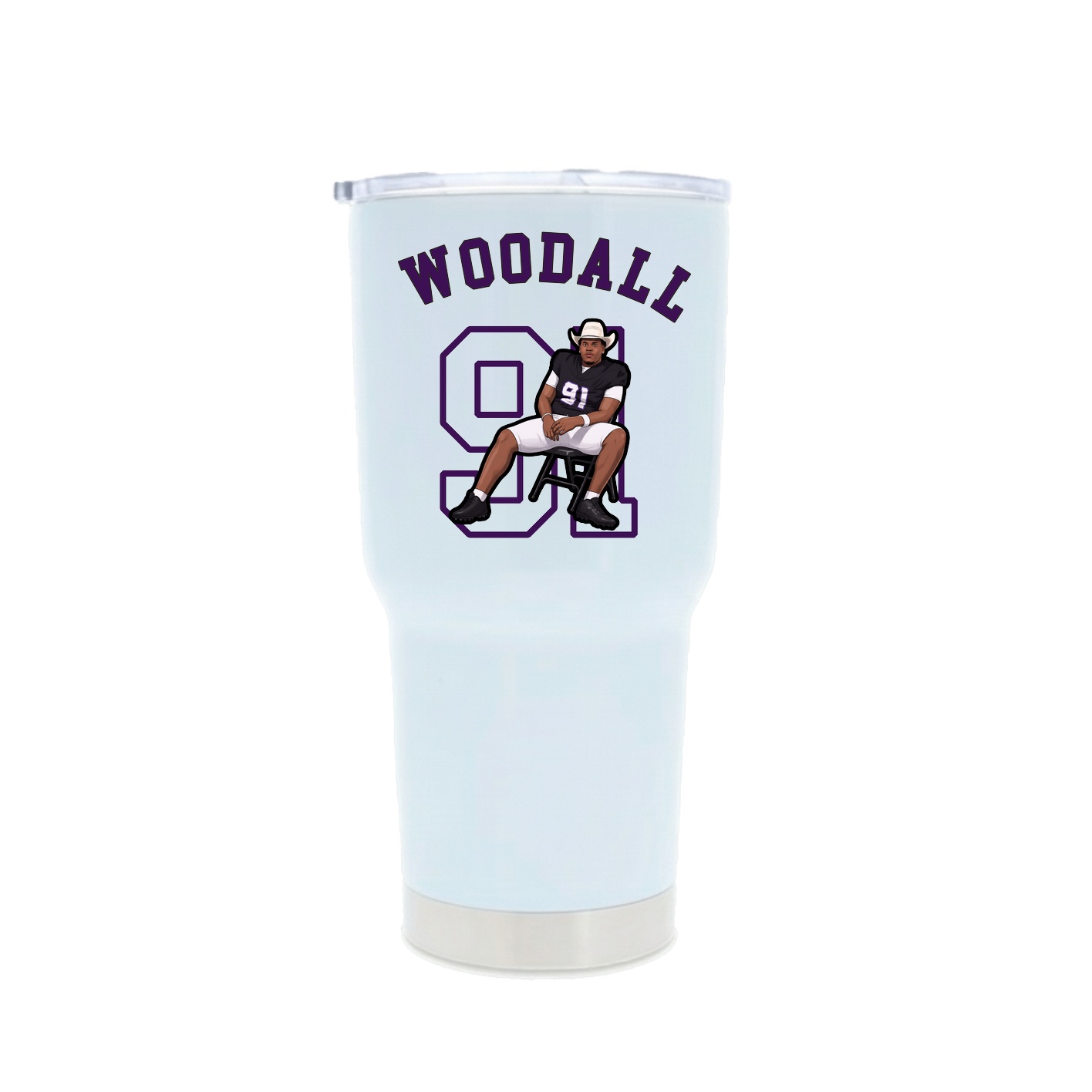 30oz Stainless Steel Tumbler — Shirsey Arch in White