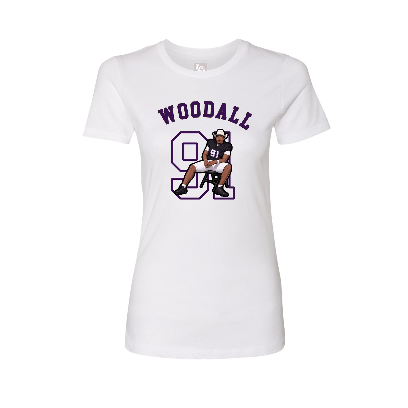 Fitted Women's Tee — Shirsey Arch in White