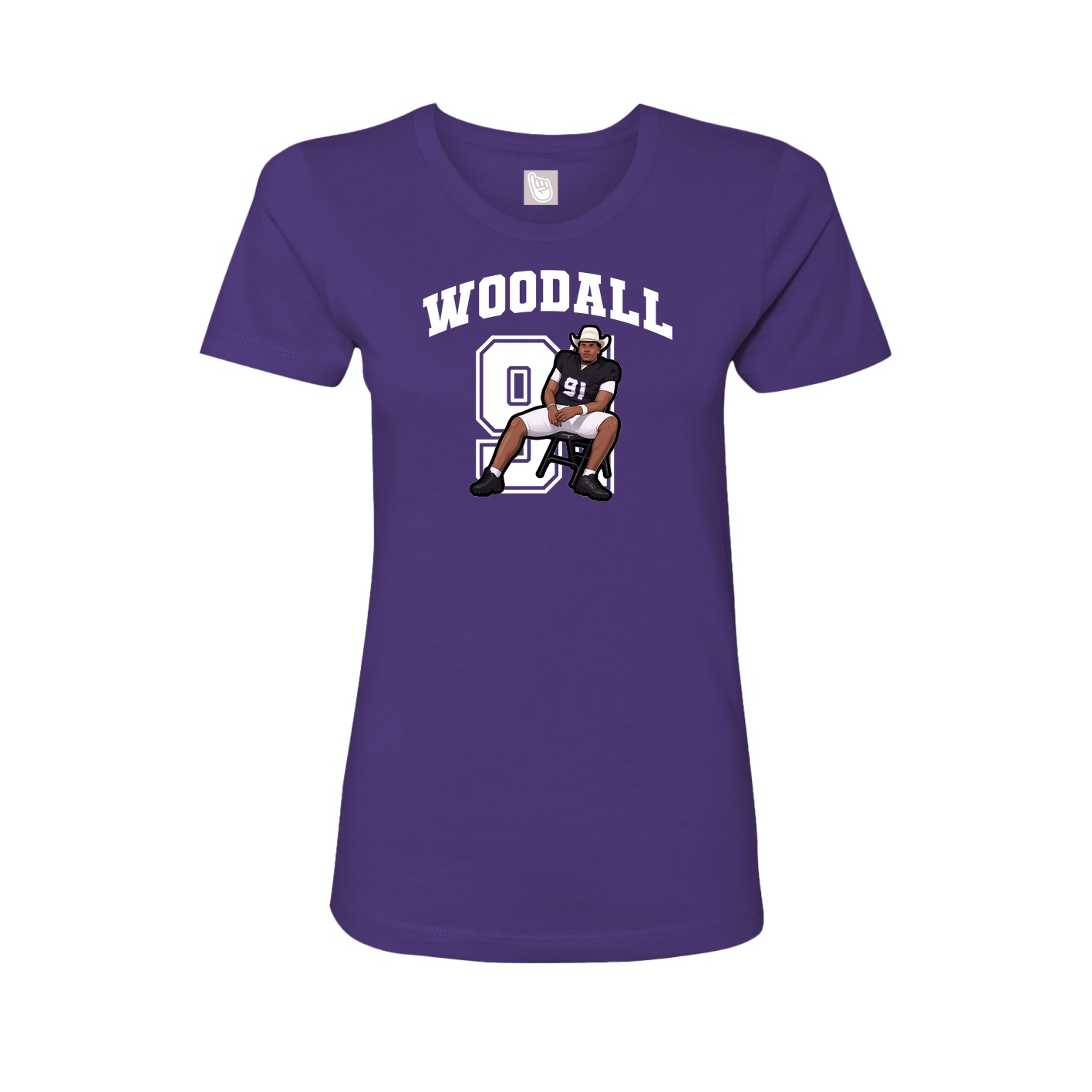 Fitted Women's Tee — Number in Purple
