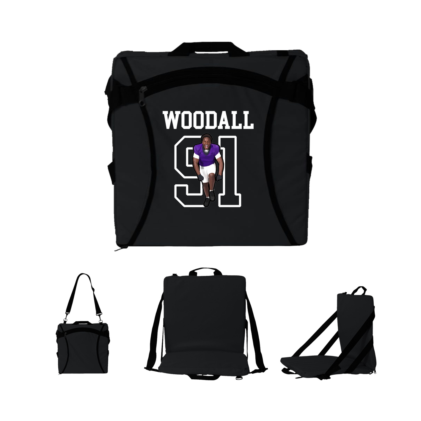 Folding Stadium Seat — Shirsey in Black