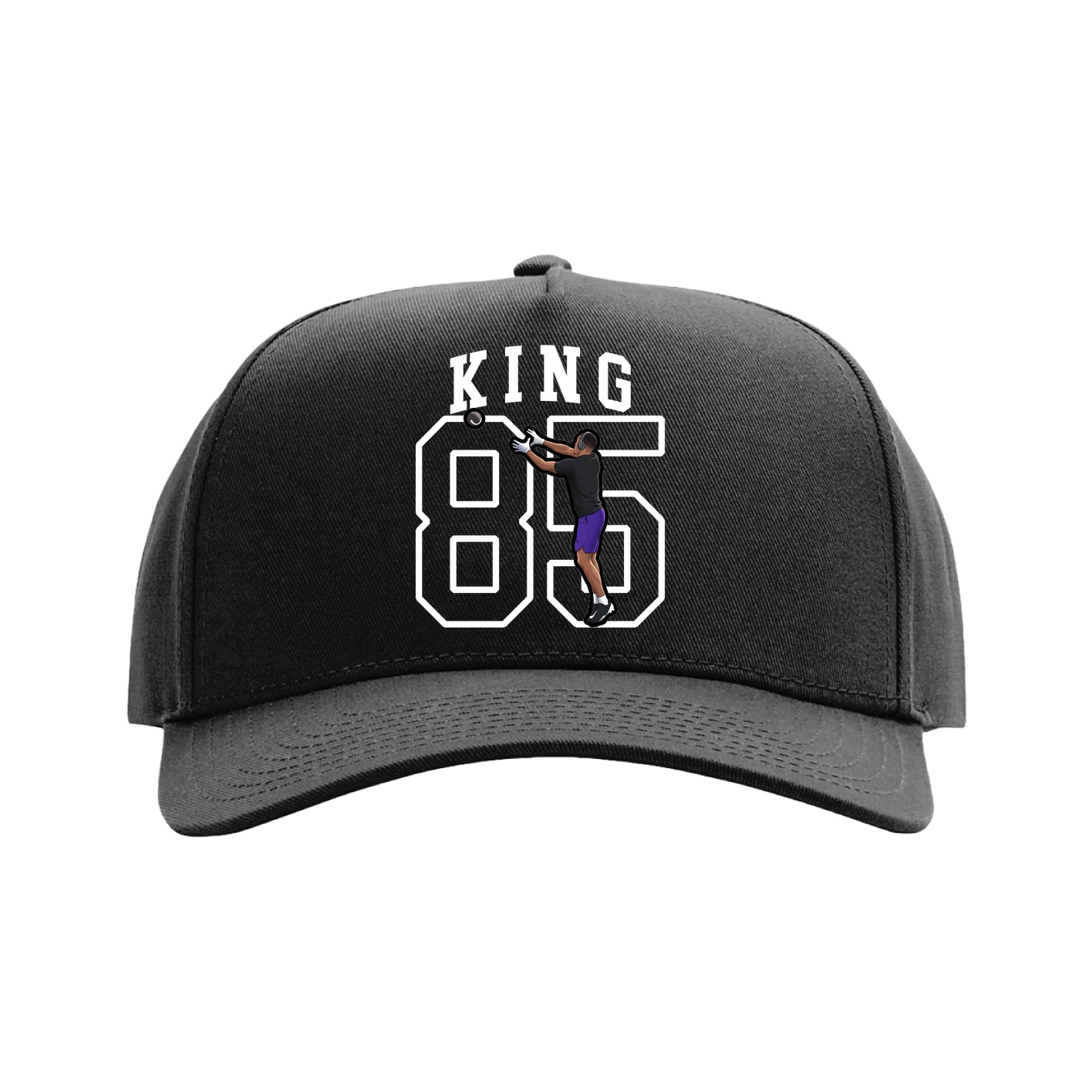 Full Fabric Five-Panel Champ Cap — Shirsey in Black