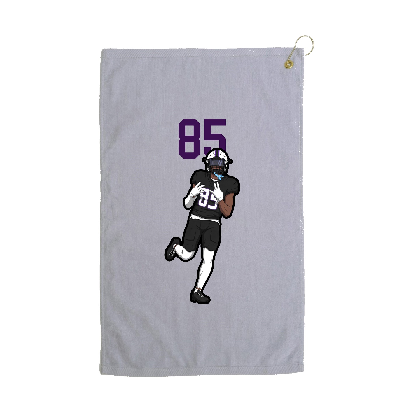 Golf Towel — Number Top in Grey