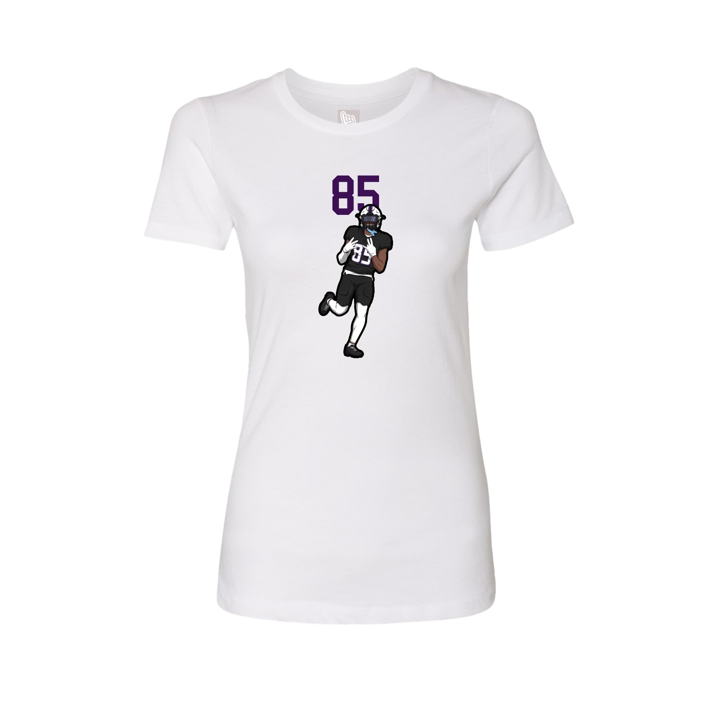 Fitted Women's Tee — Number Top in White