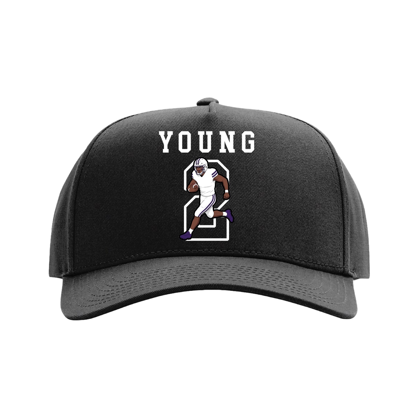 Full Fabric Five-Panel Champ Cap — Shirsey in Black