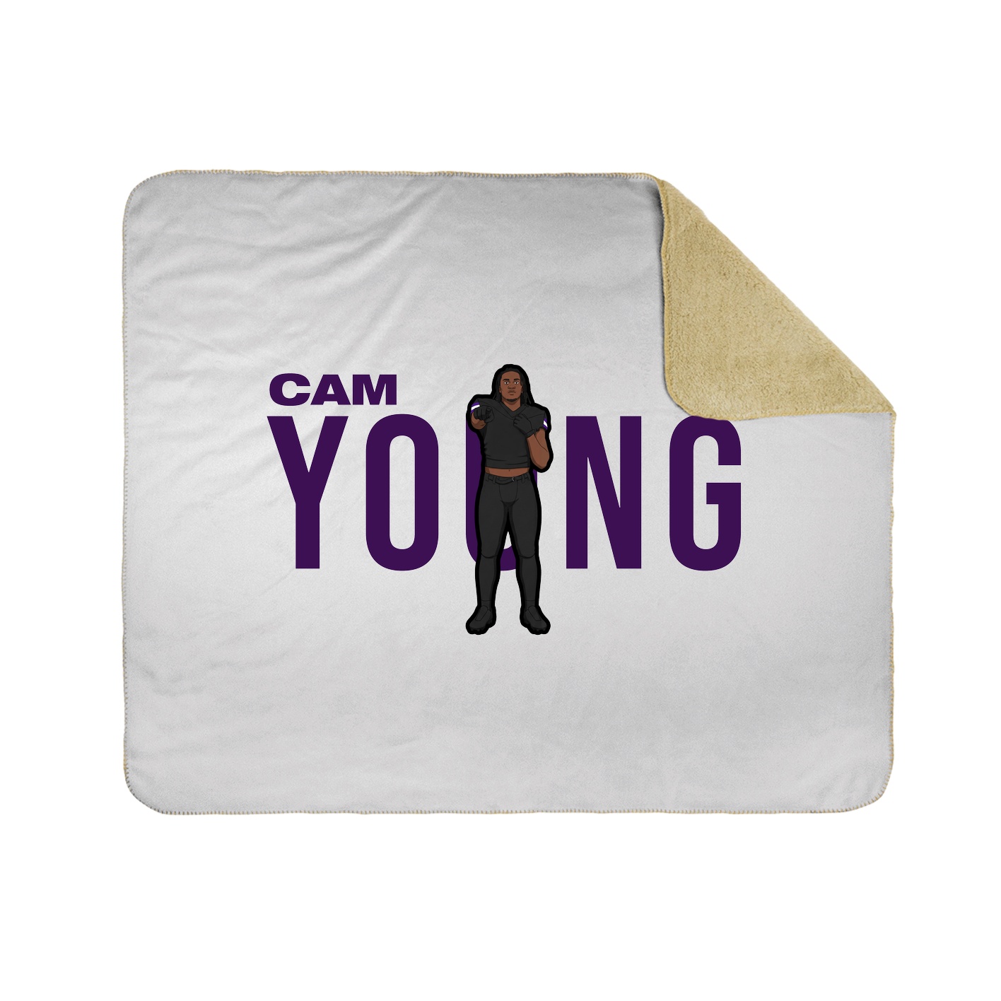 Throw Blanket — Player Name in White