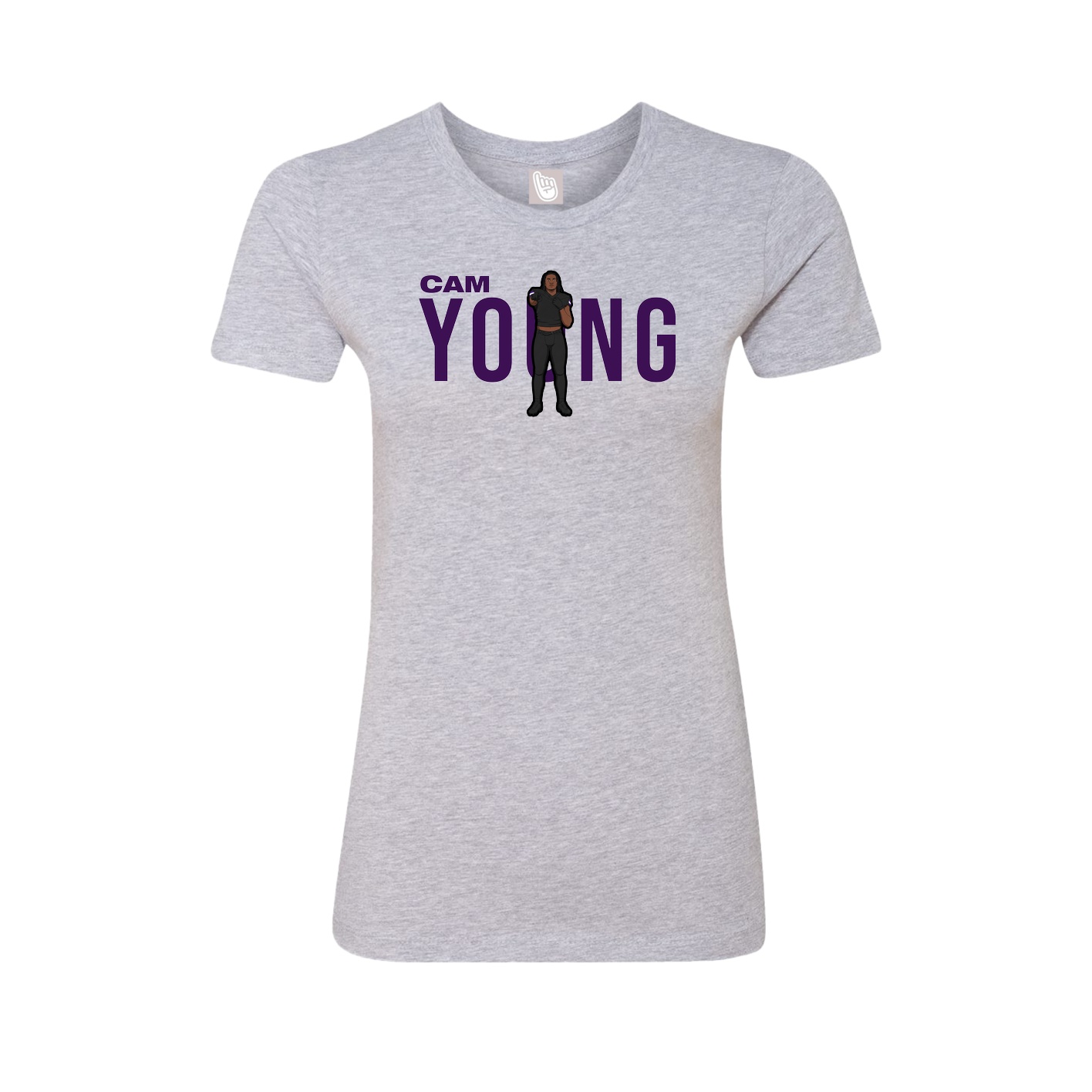 Fitted Women's Tee — Player Name in Grey