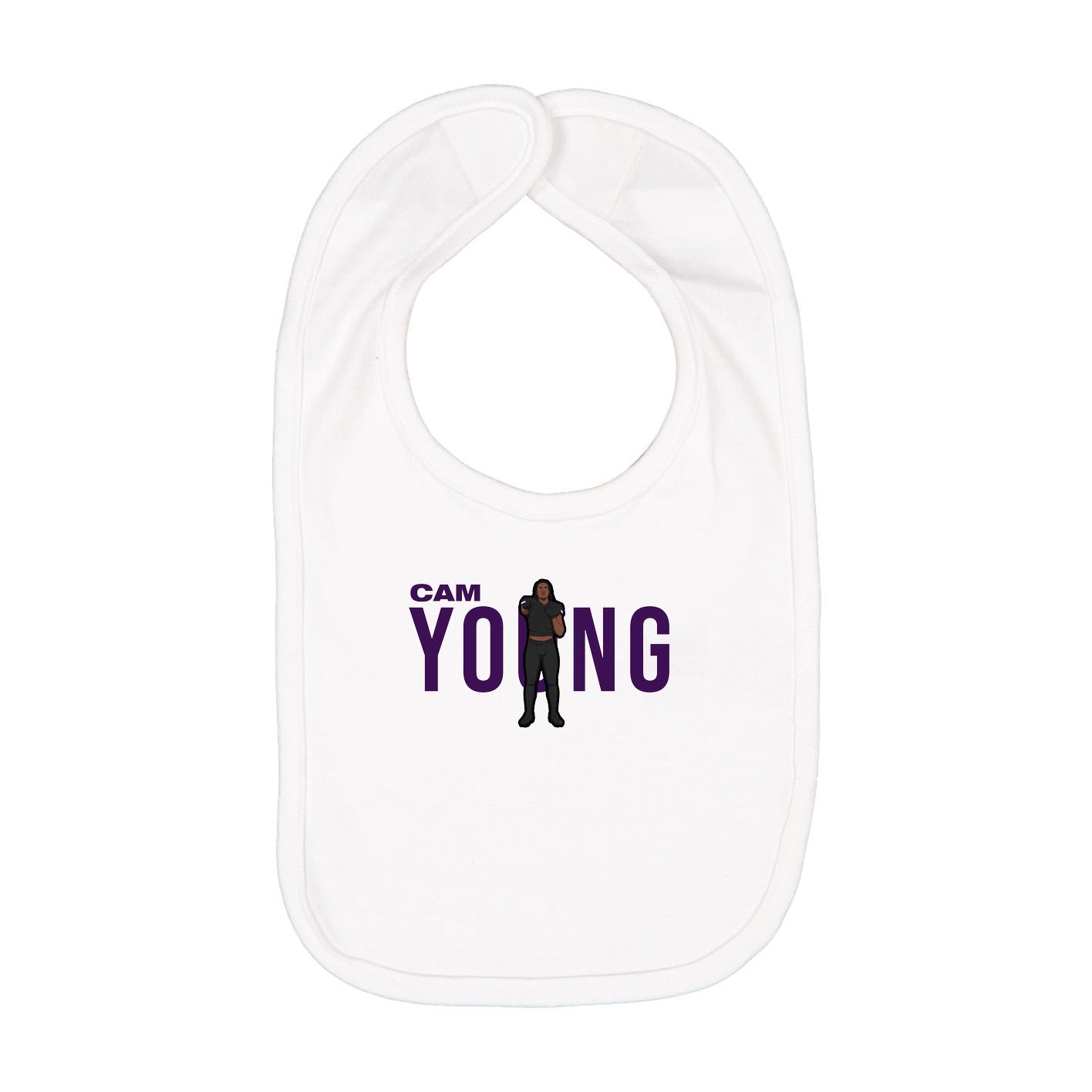 Infant Bib — Player Name in White