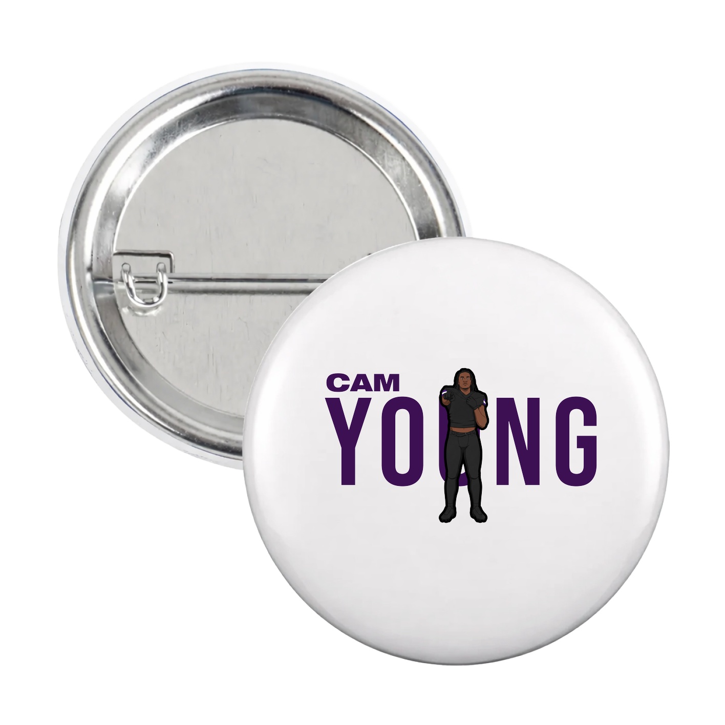 Game Day Button — Player Name in White
