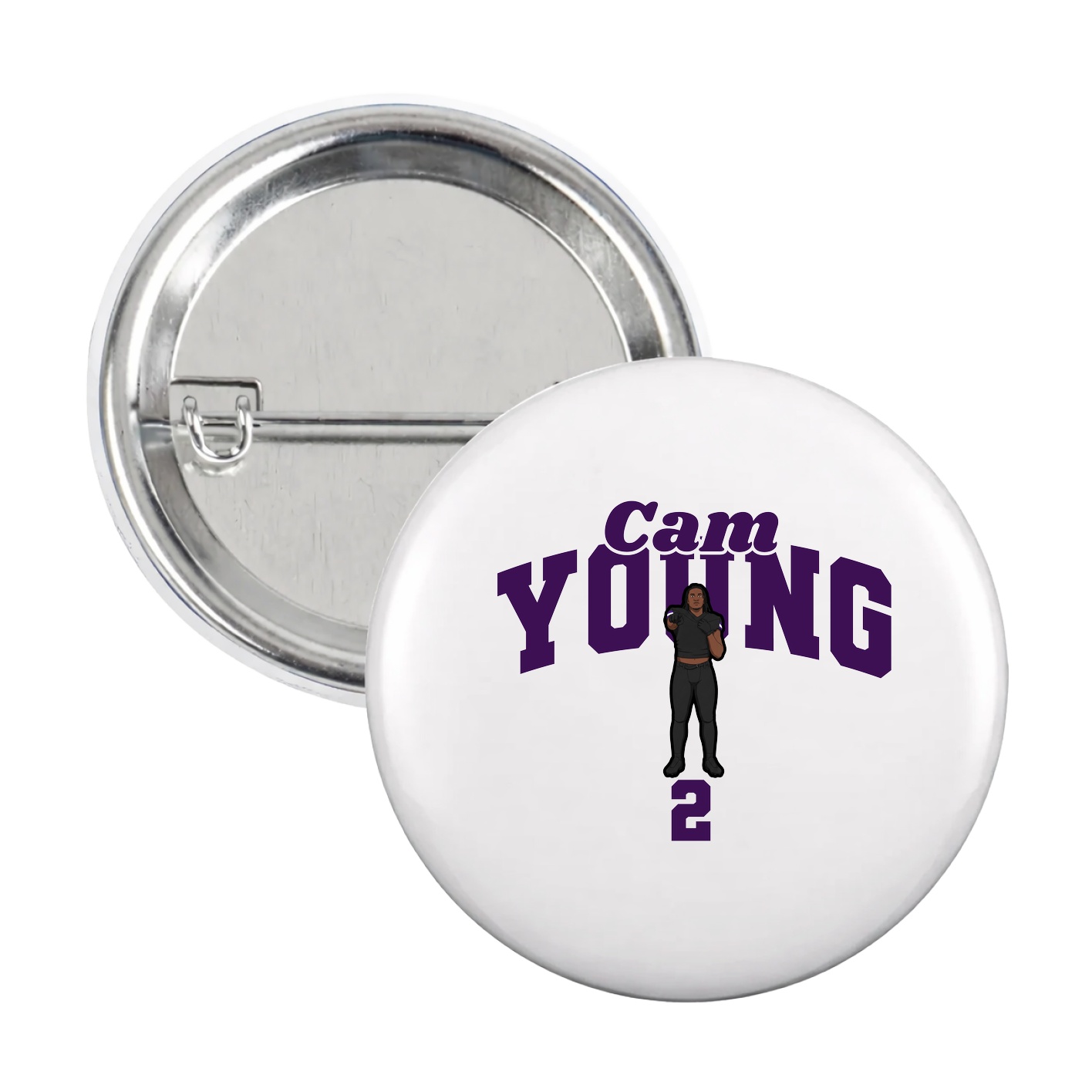 Game Day Button — Signature Arch in White