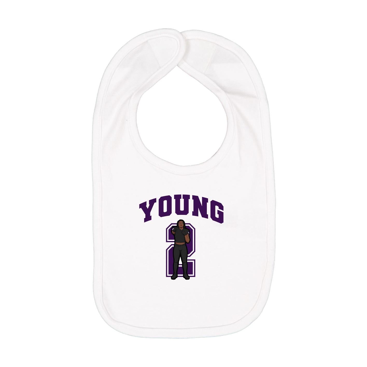 Infant Bib — Number in White