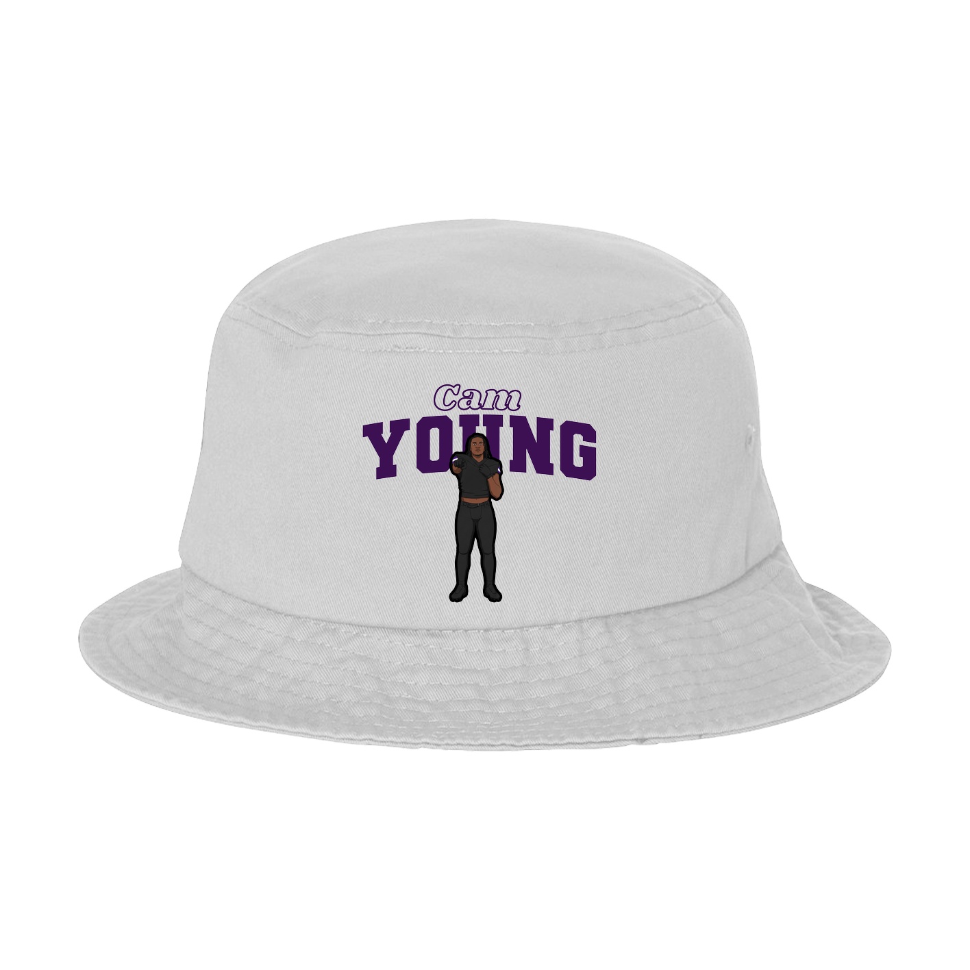 Bucket Cap — Name Arch in White