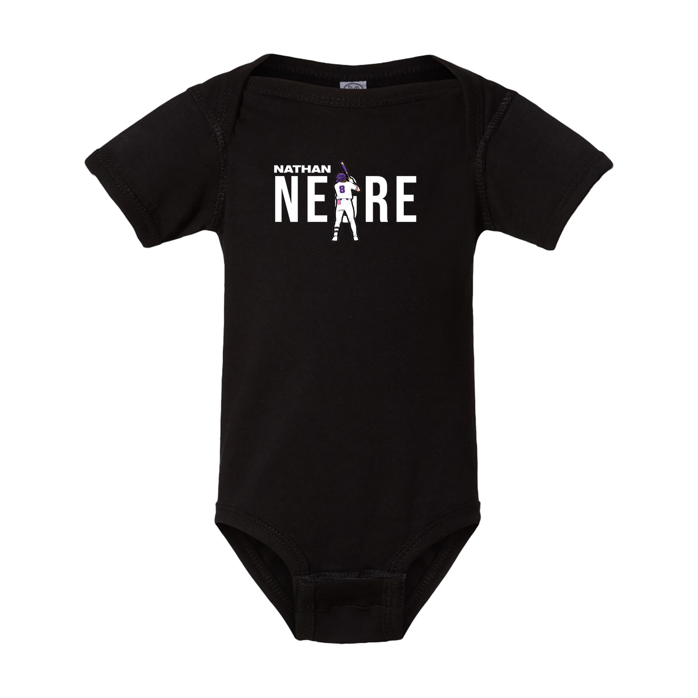 Baby Onesie — Player Name in Black