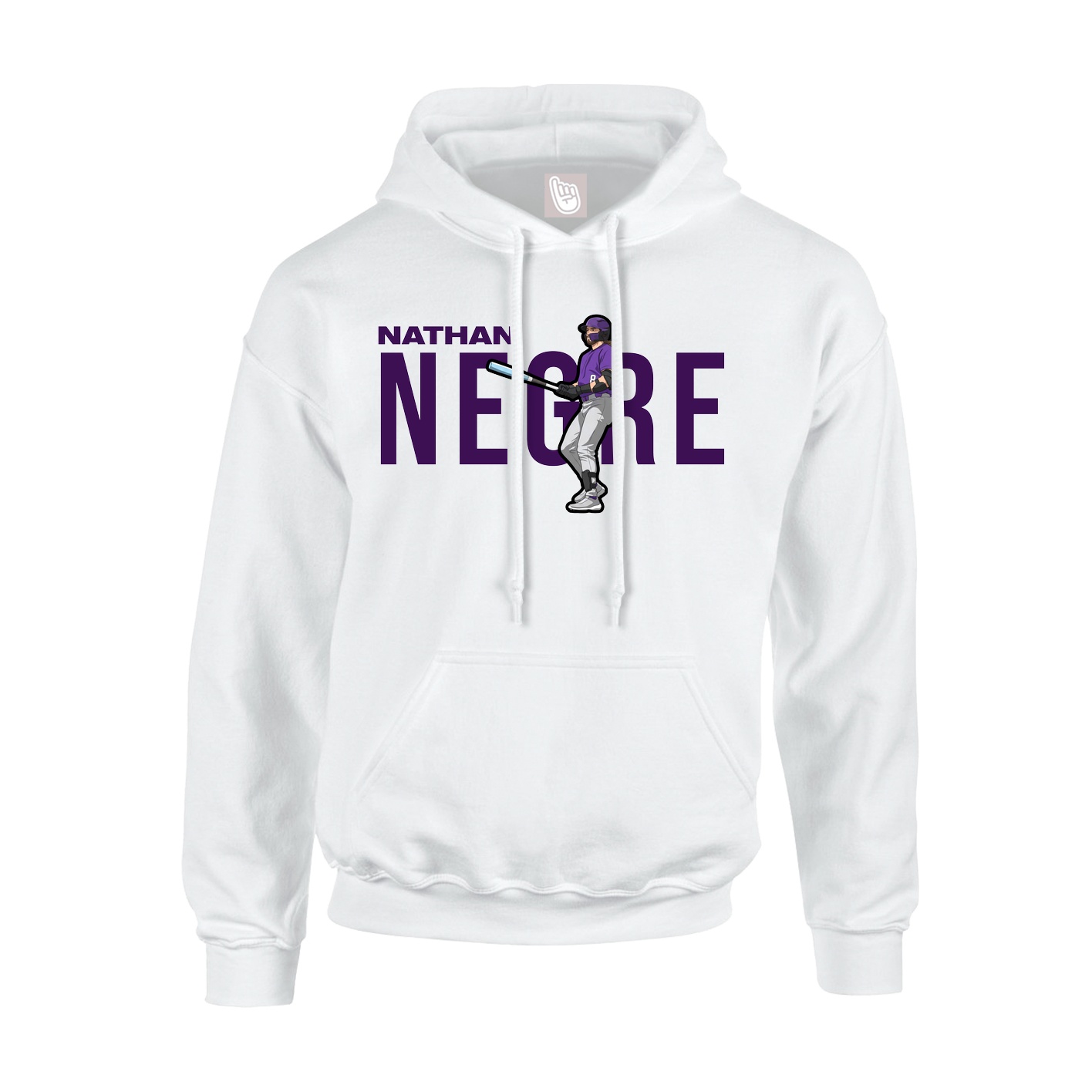 Youth Hoodie — Player Name in White