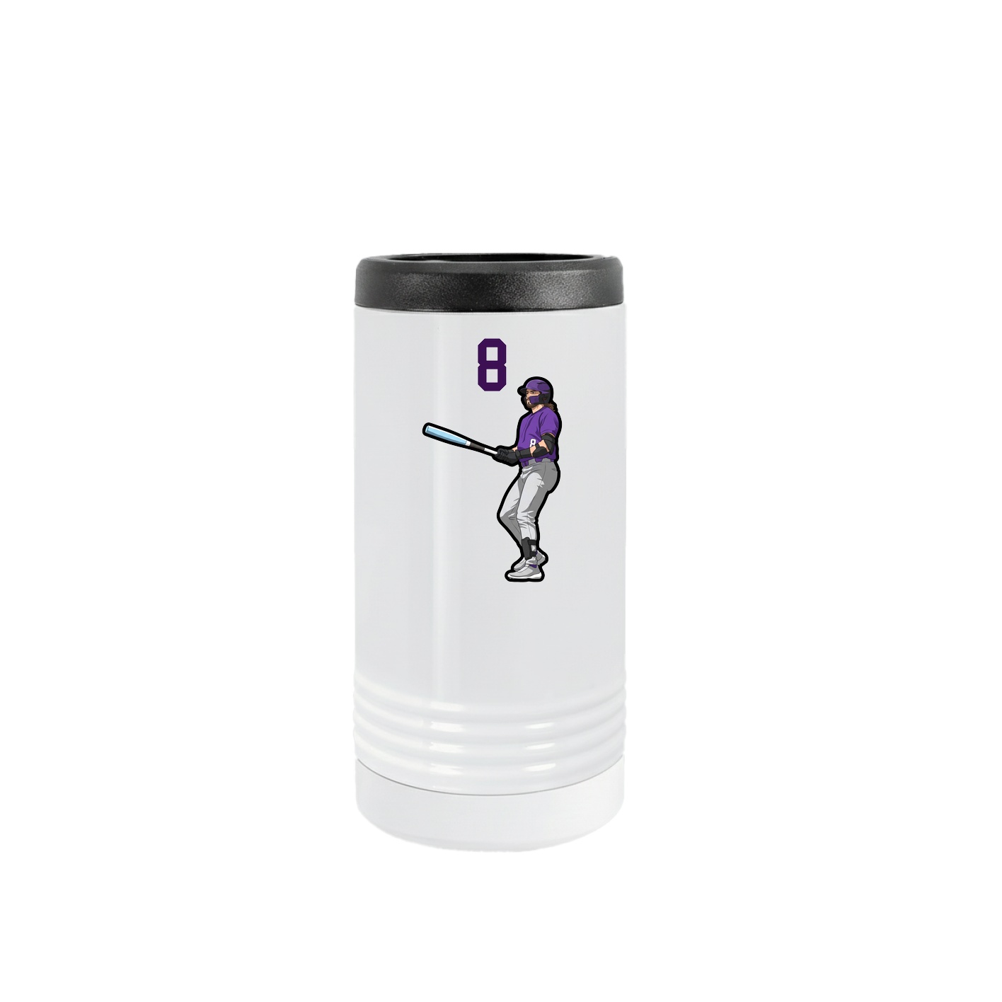 Slim Beverage Holder — Number Top in White