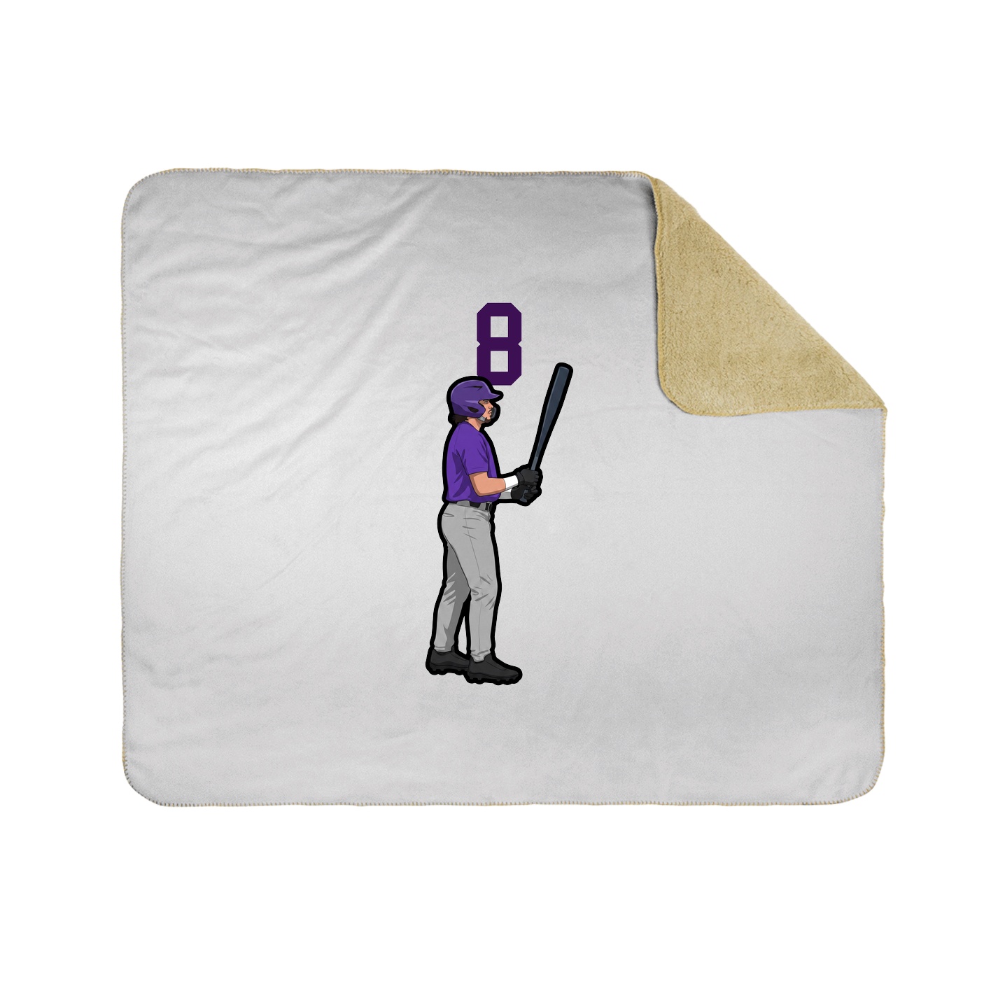 Throw Blanket — Number Top in White