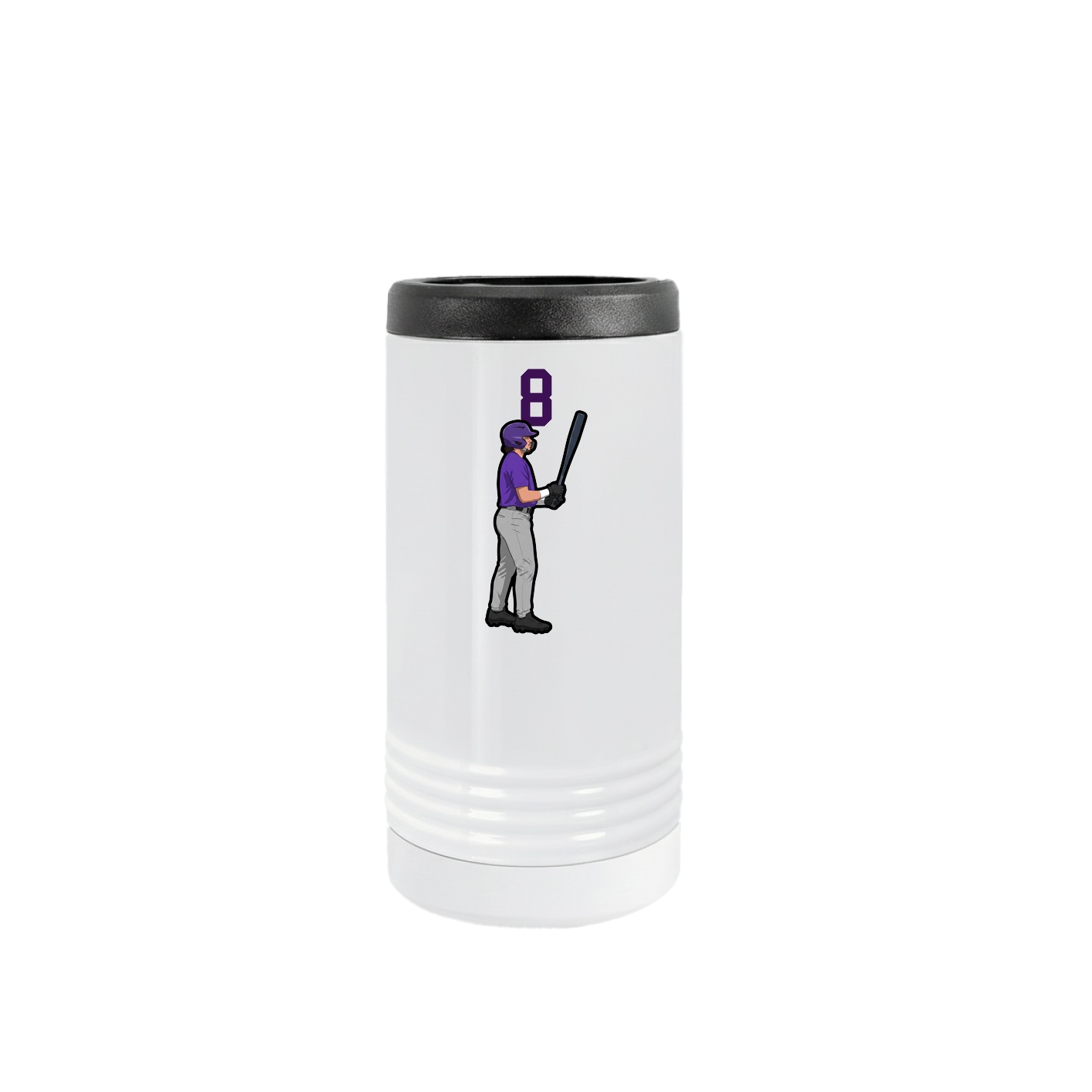 Slim Beverage Holder — Number Top in White