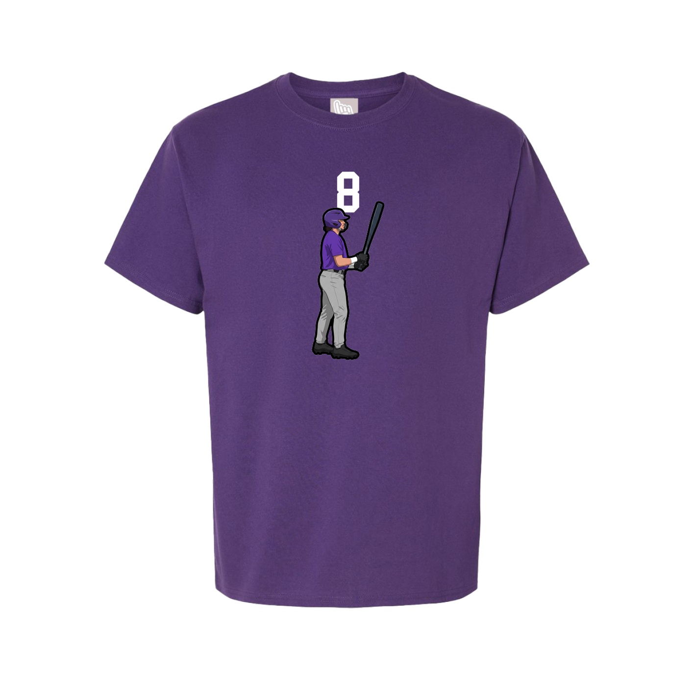 Youth Tee — Number Top in Purple