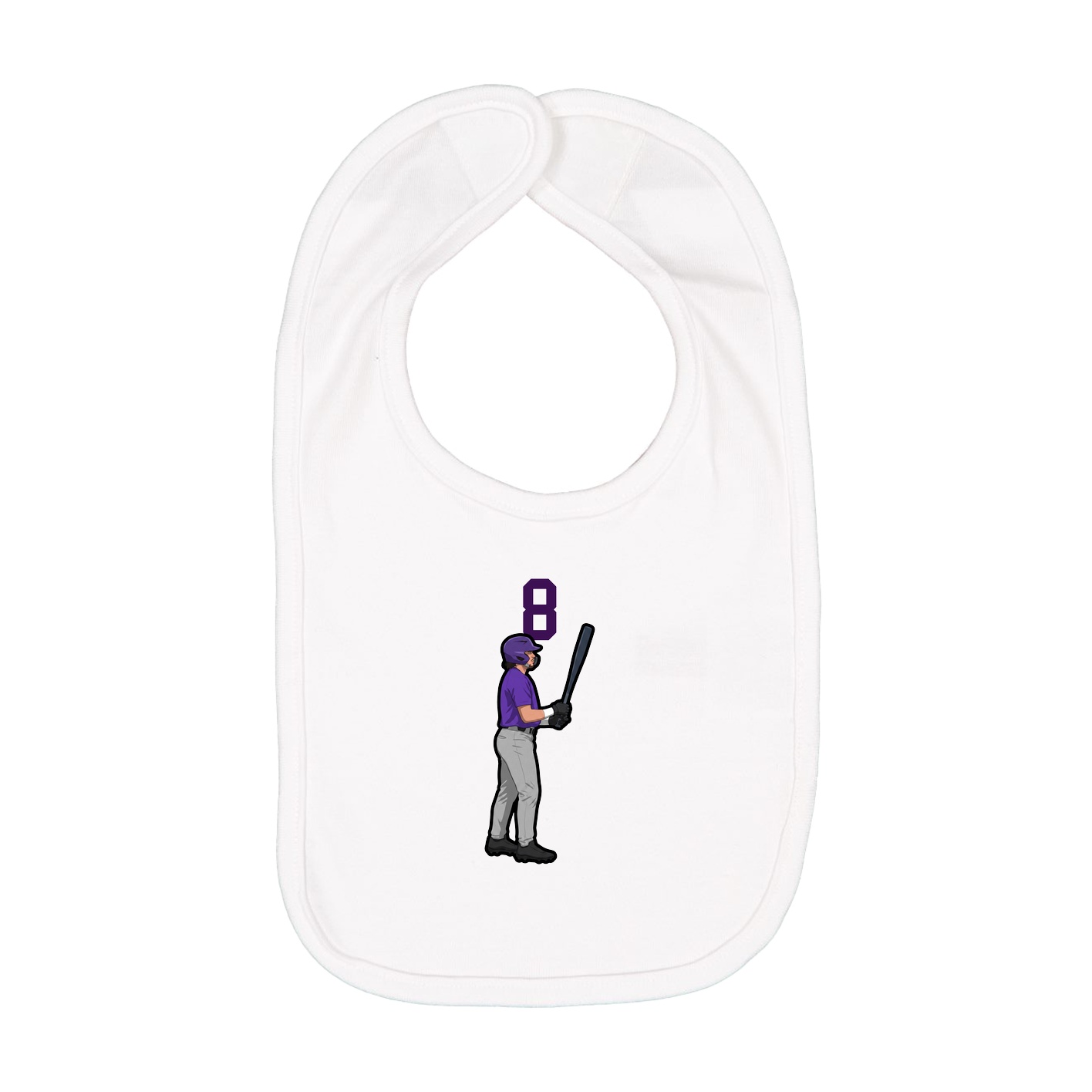 Infant Bib — Number Top in White