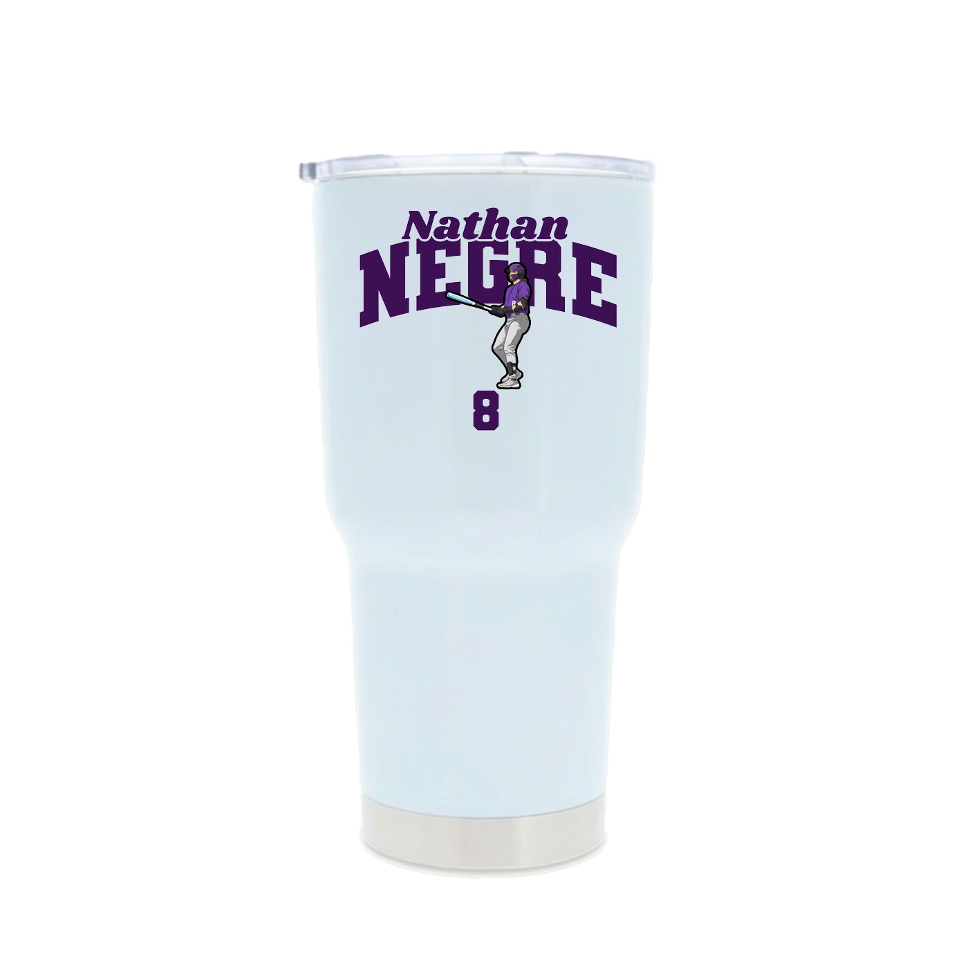 30oz Stainless Steel Tumbler — Signature Arch in White