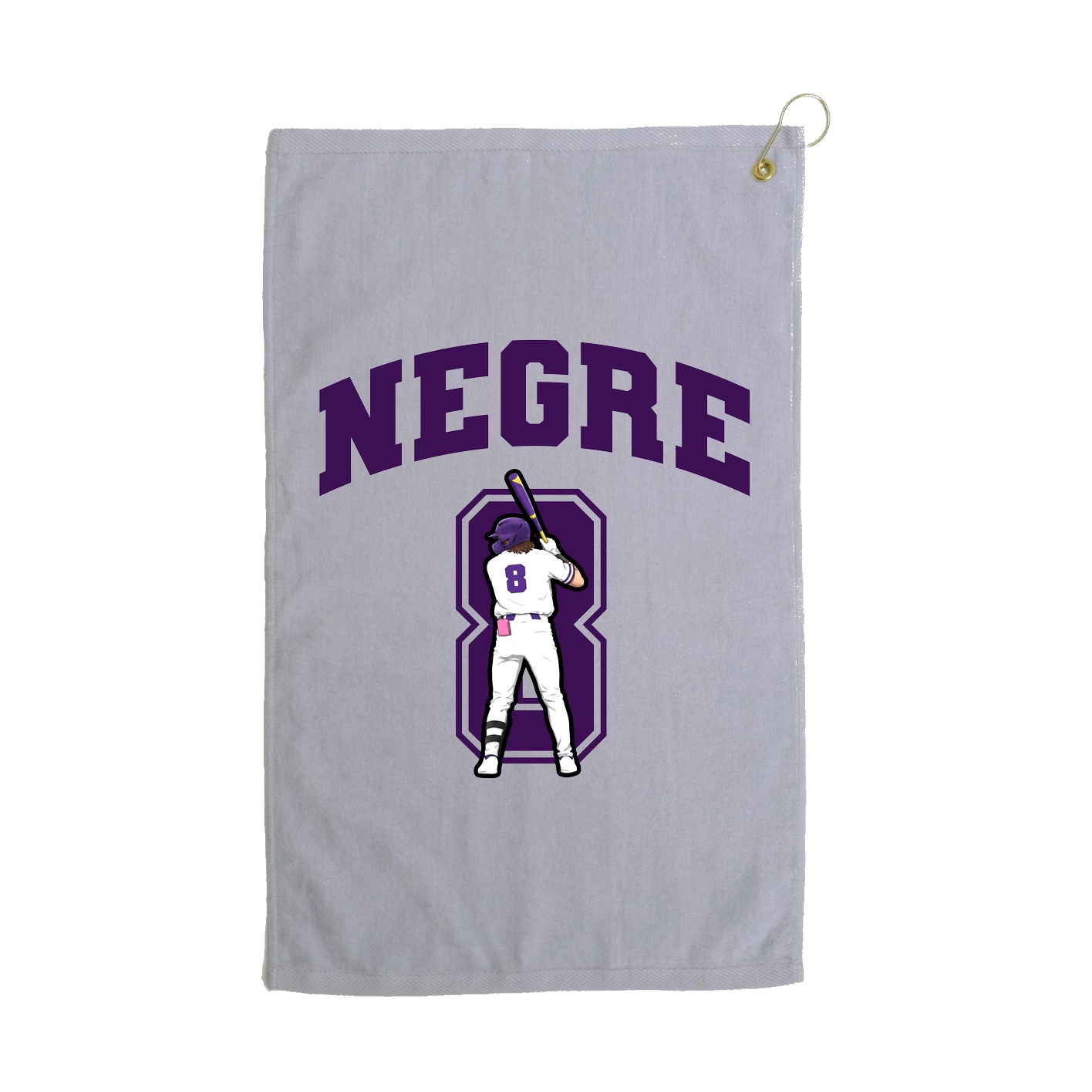 Golf Towel — Number in Grey