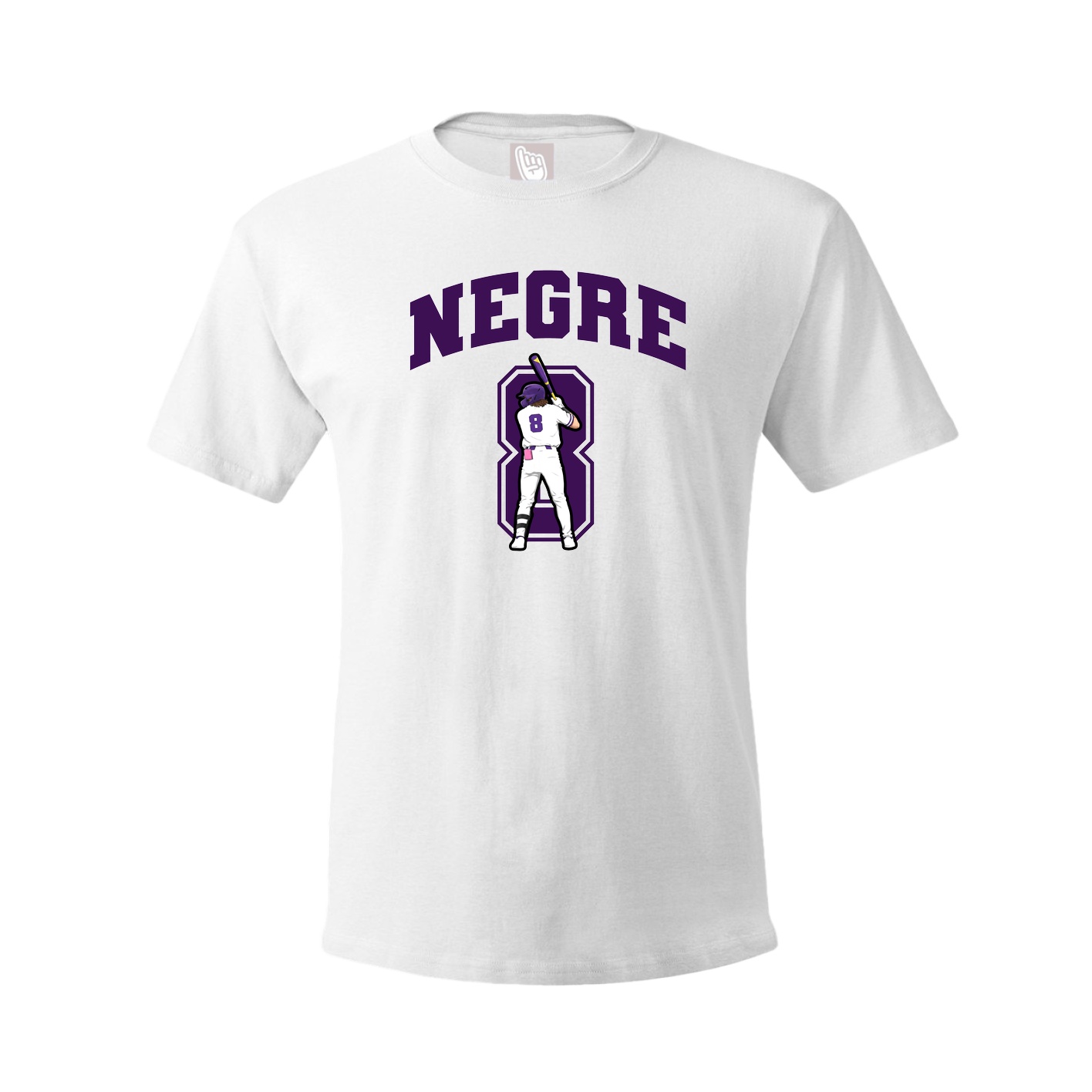 Youth Tee — Number in White