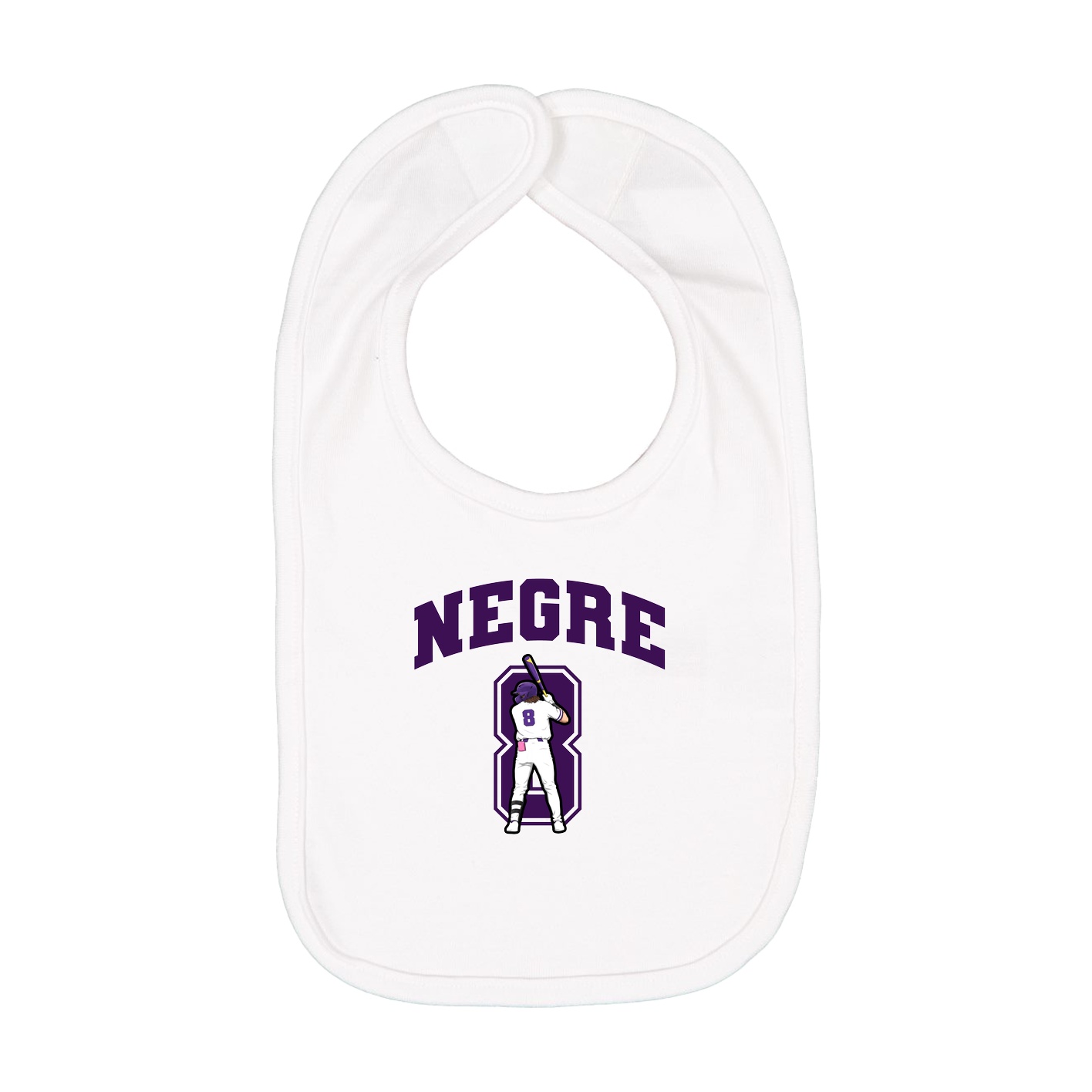 Infant Bib — Number in White