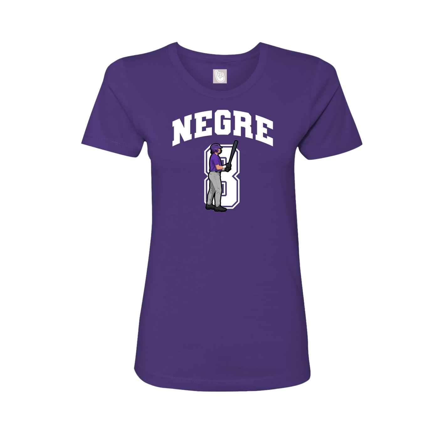 Fitted Women's Tee — Number in Purple
