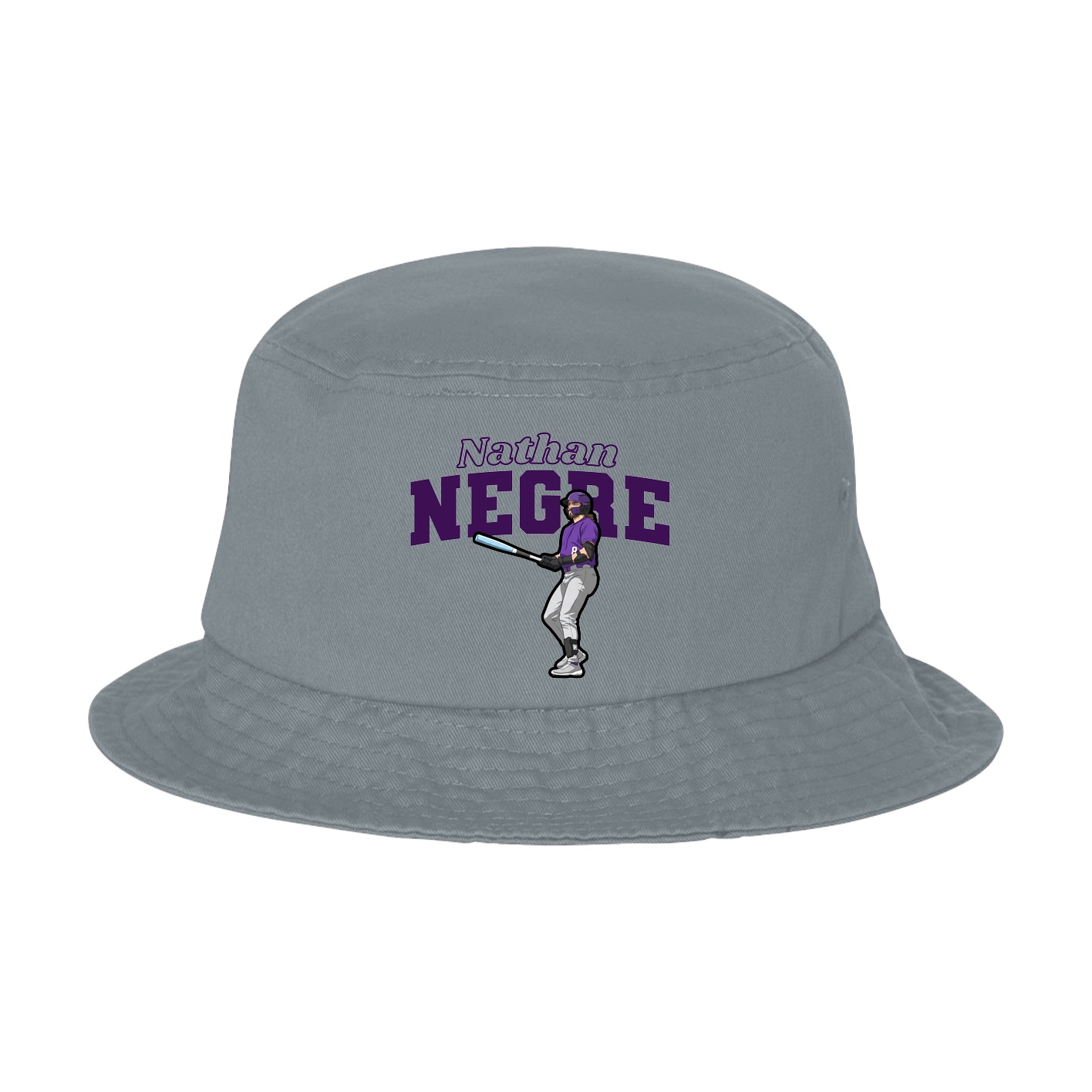 Bucket Cap — Name Arch in Grey