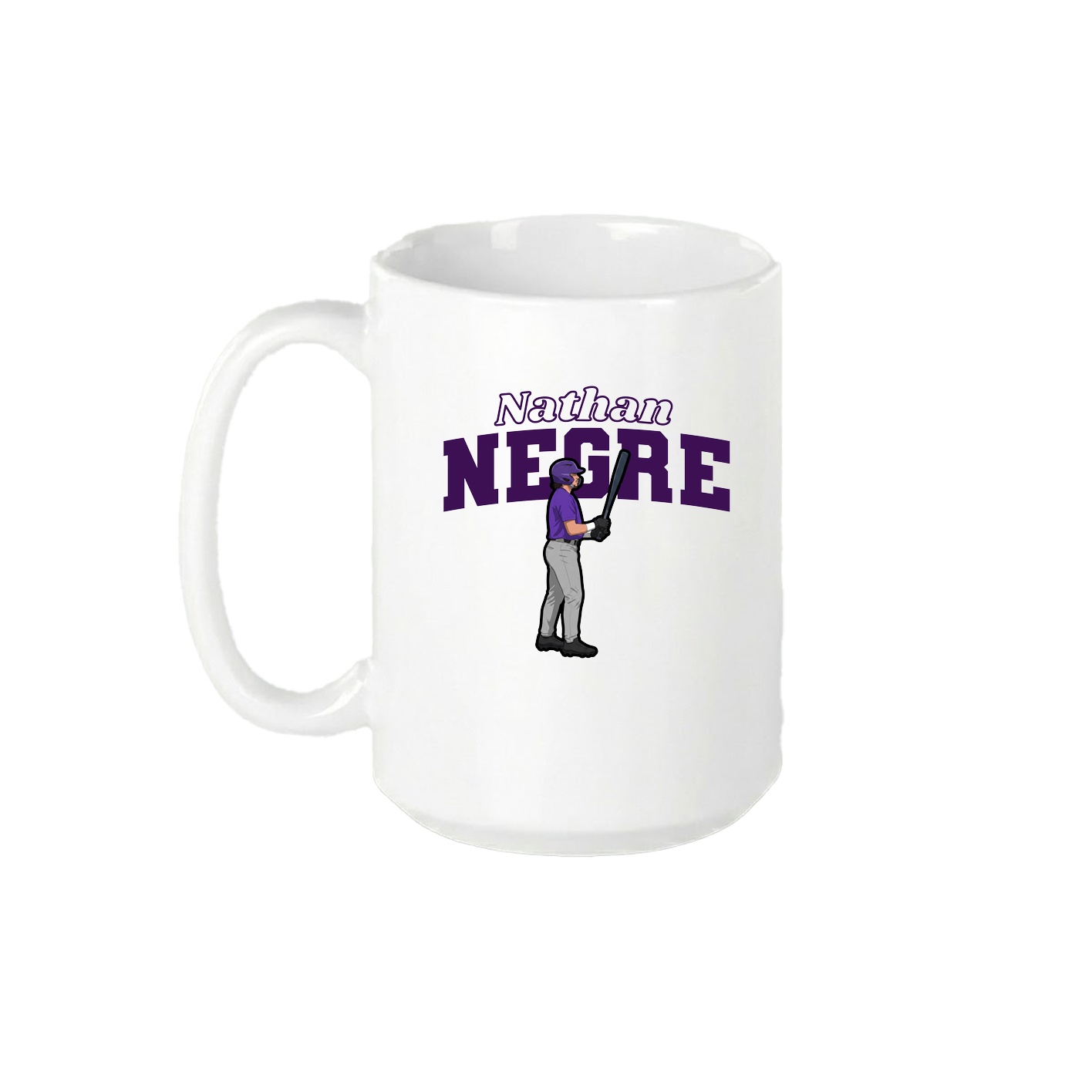 15oz Coffee Mug — Name Arch in White