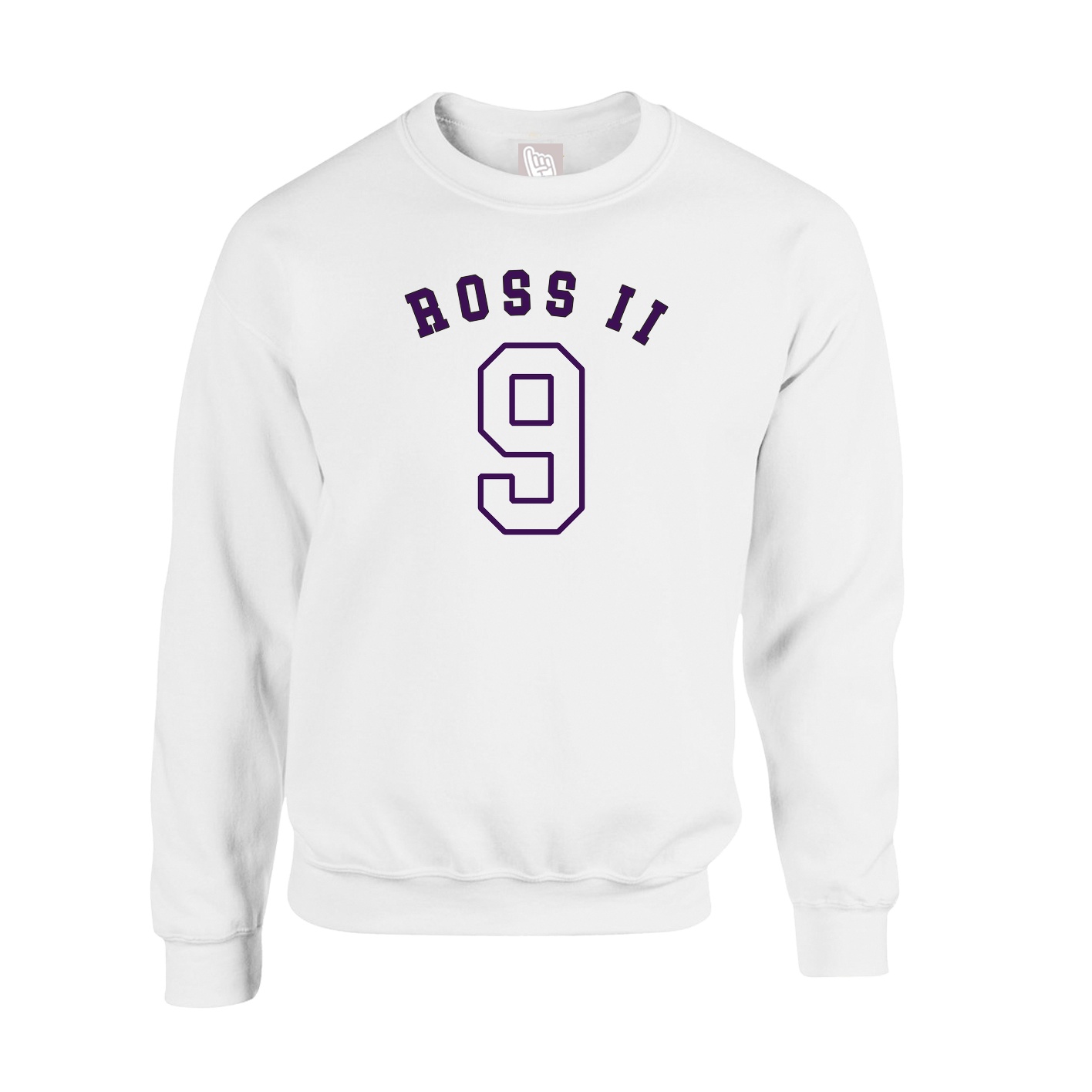 Fleece Crew — Shirsey Arch in White