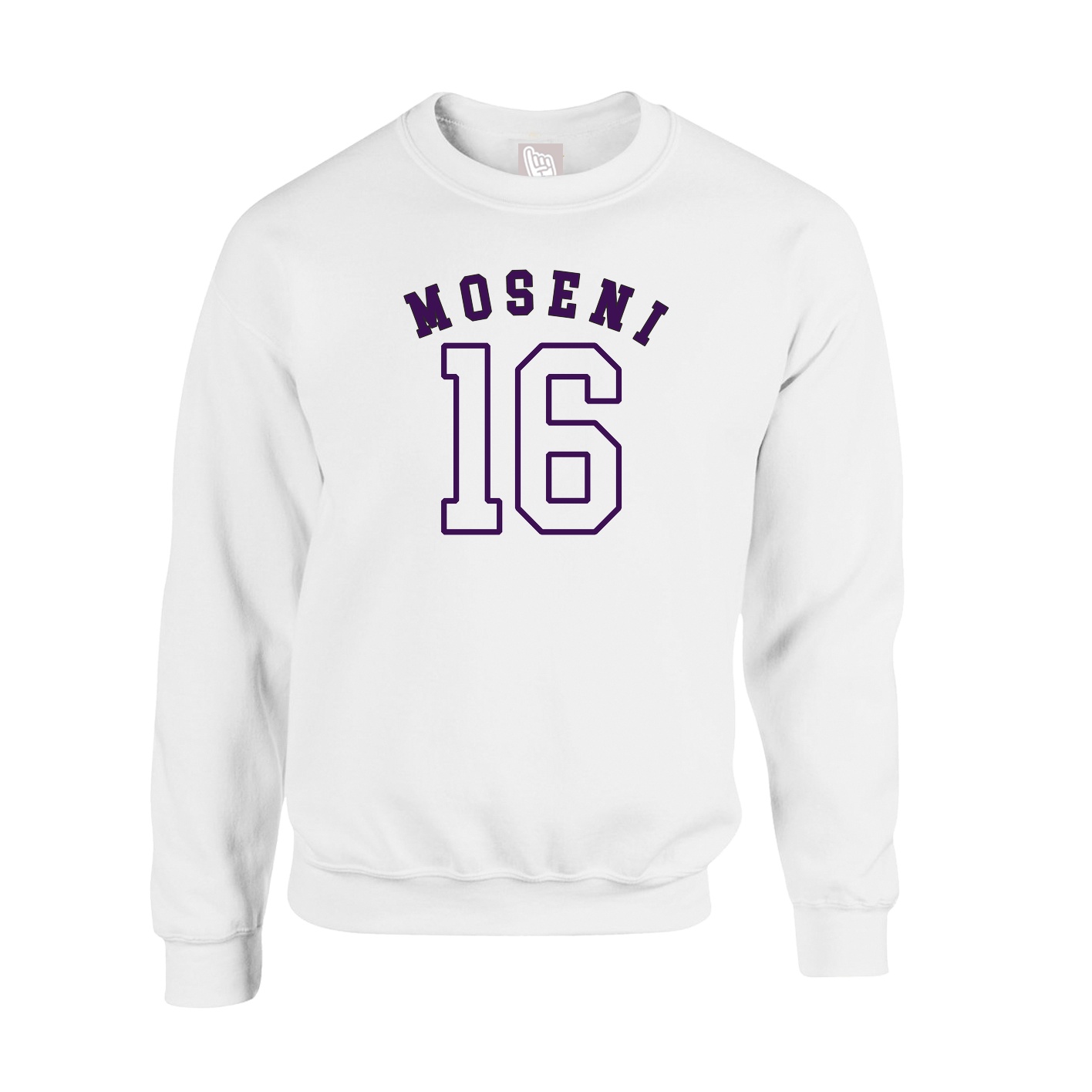 Fleece Crew — Shirsey Arch in White