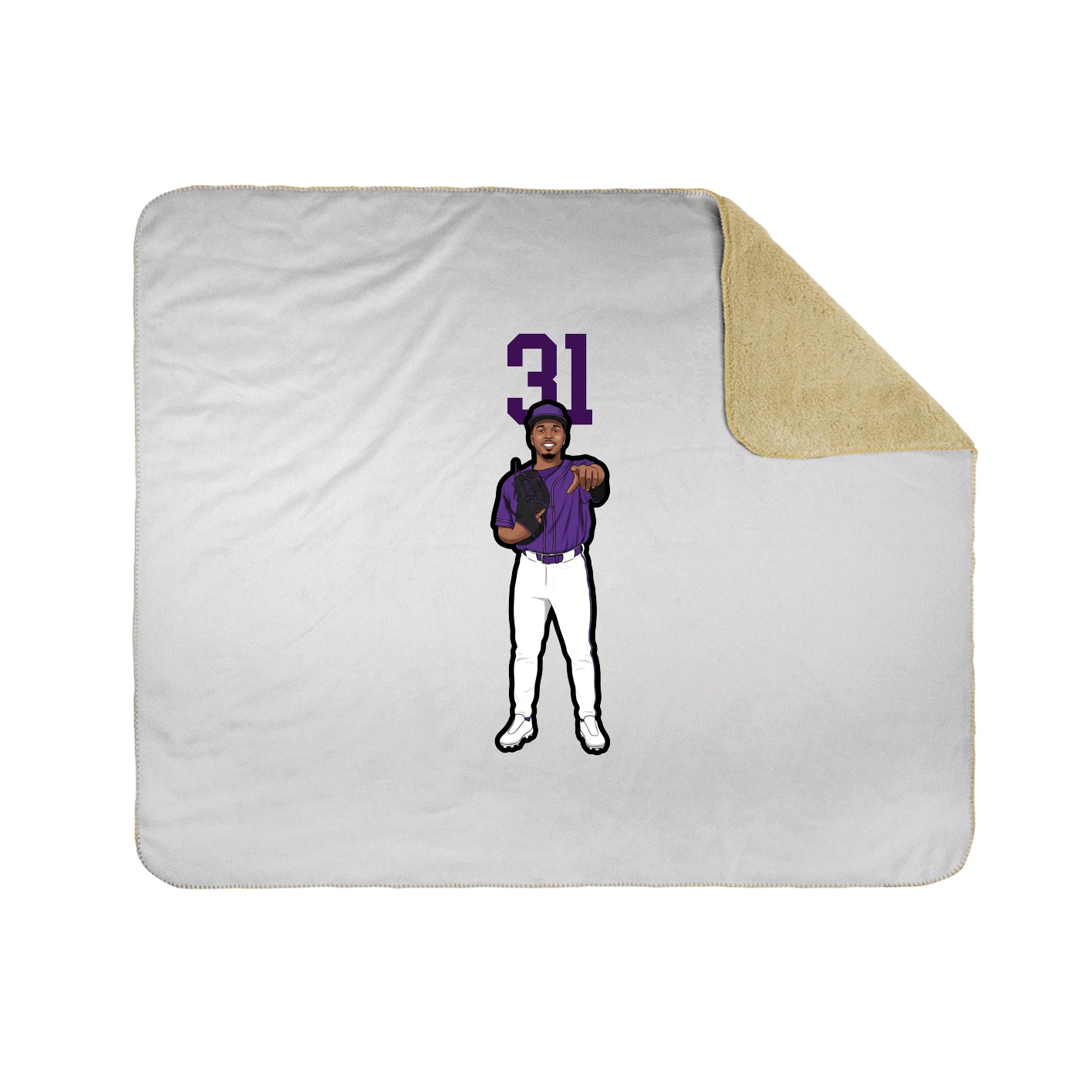 Throw Blanket — Number Top in White